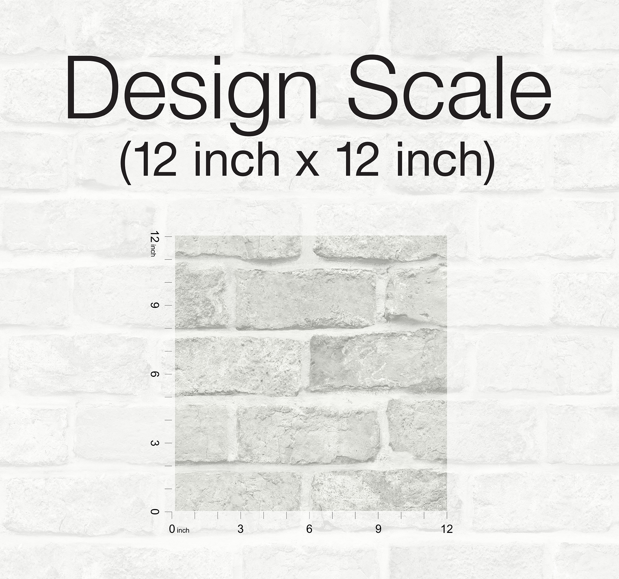 York Wallcoverings PSW1305RL York Premium Peel and Stick Stonecraft 45-Sq. Feet Light Gray Non-woven Brick Self-adhesive Peel and Stick Wallpaper