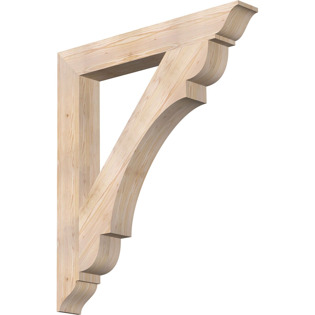 Ekena Millwork BKT06X42X48OLY01SDF Olympic traditional smooth 5-1/2-in x 42-in x 48-in Douglas fir Brown Wood Standard bracket