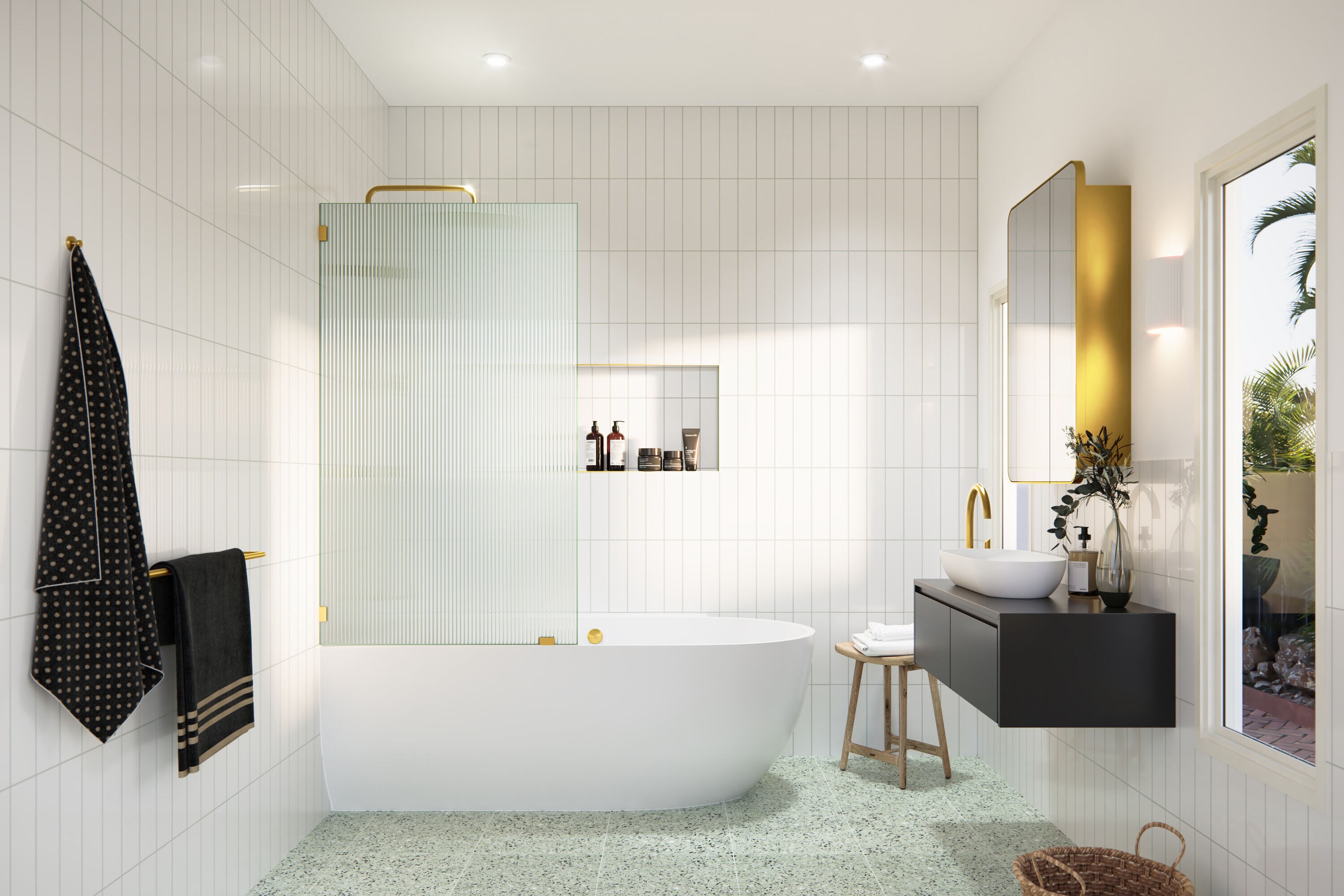 Glass Warehouse B-FL-34-SB Shower-Doors - View #2