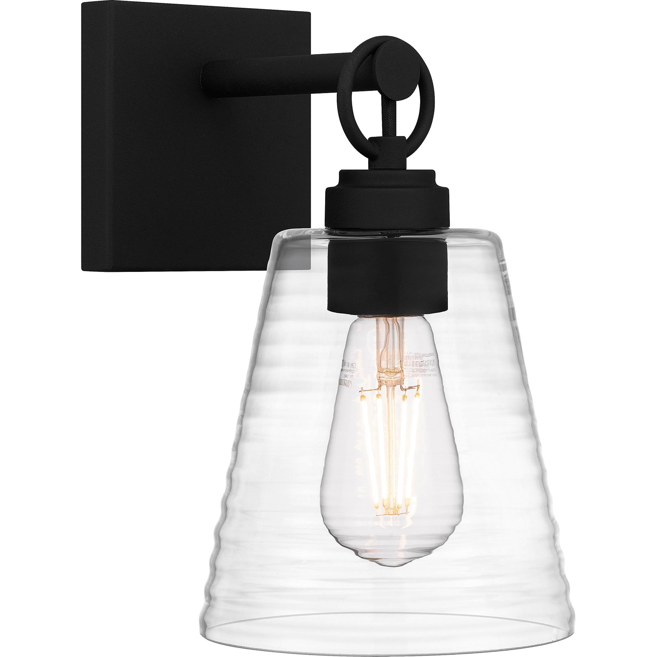 Quoizel DAC8606EK Dacosta 6-in W 1 -Light Black Farmhouse Wall Sconce