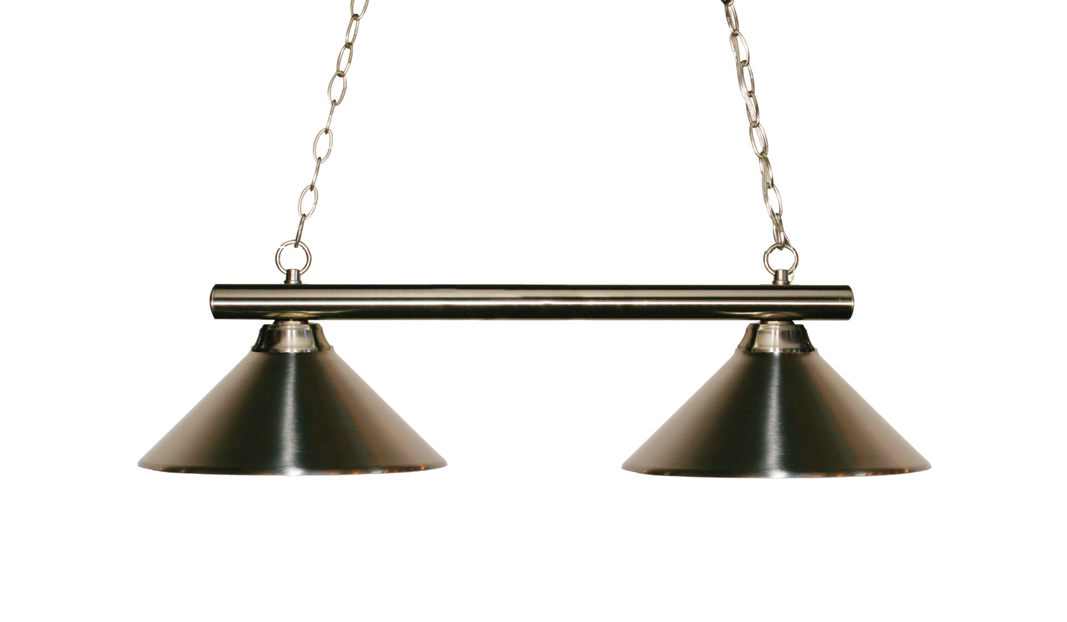 Z-Lite 155-2BN-MBN Sharp Shooter Brushed Nickel Incandescent Medium Base (e-26) Pool Table Lighting