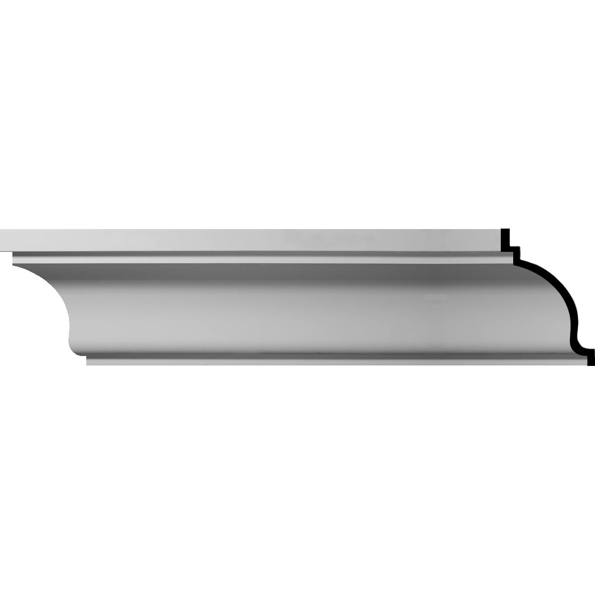 Ekena Millwork MLD09X12X14CL-CASE-2 Claremont Smooth 9-in x 7-ft 10-1/2-in Primed Urethane Crown Moulding 2 -Pack
