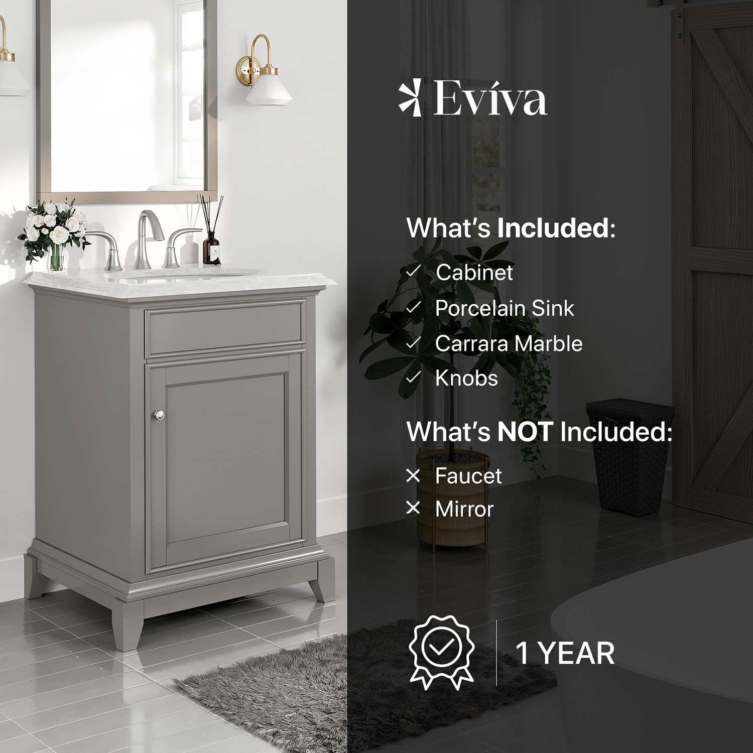 Eviva EVVN709-24GR Bath-Vanity-Combo - View #7