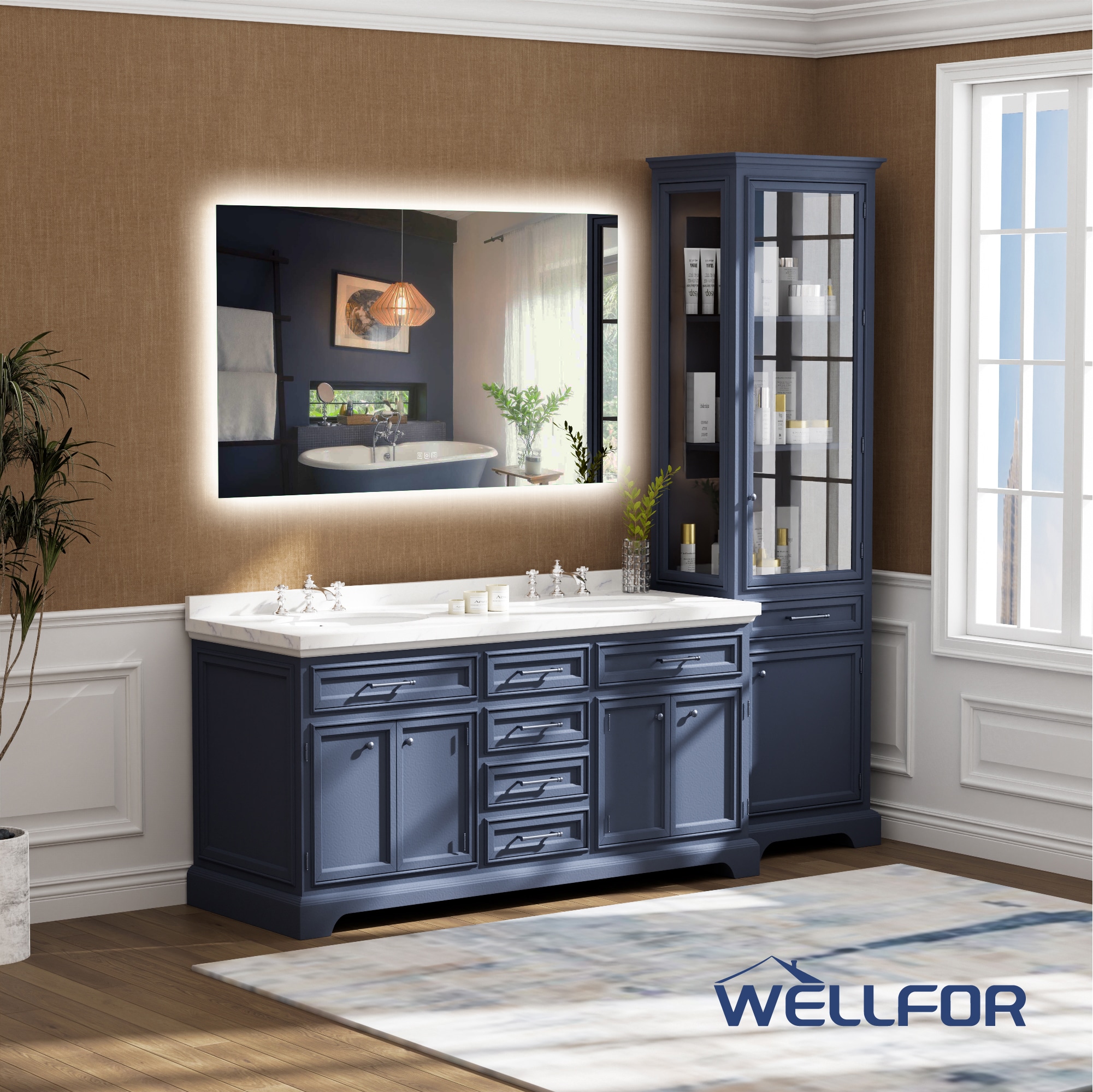 WELLFOR W15MRL5532 Framed-Bath-Mirrors - View #3