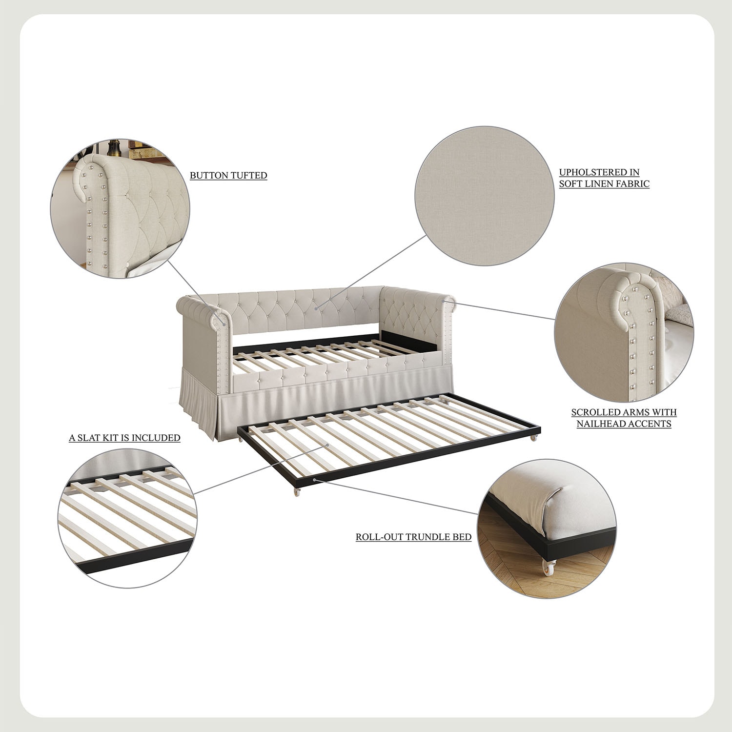 CasePiece C5092TT-WGY-LN-X2 beds - View #6