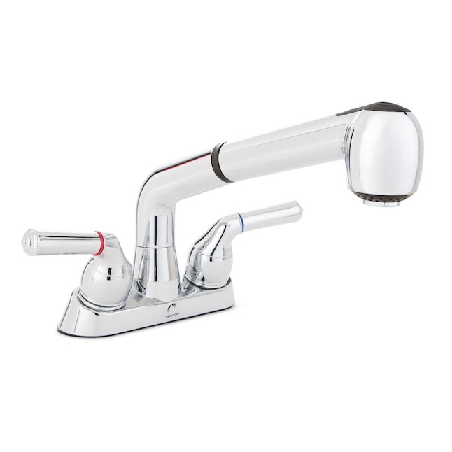 4-Inch Centerset Double Handle Tub Faucet Utility Sink/Laundry Faucet Chrome 