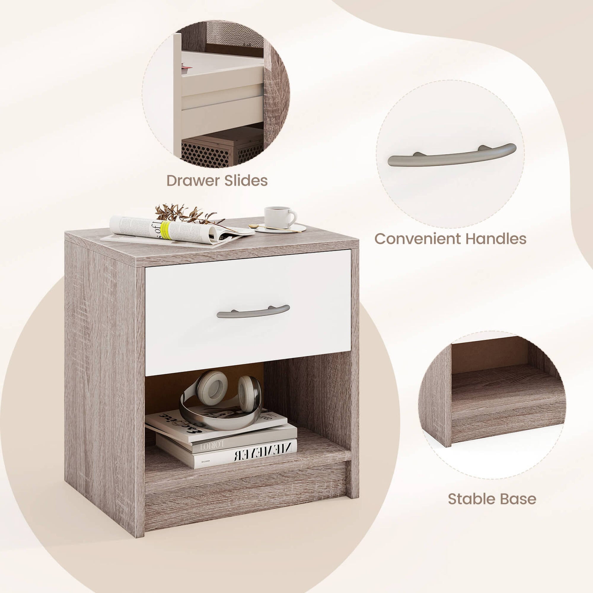 Costway HCST05149 nightstands - View #4