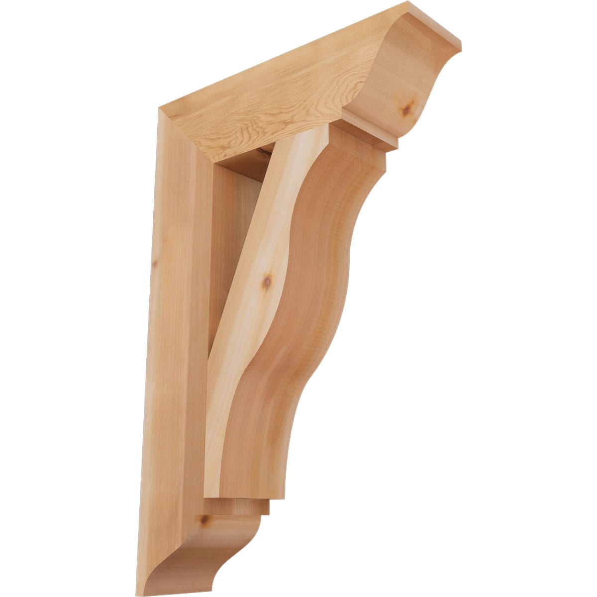 Ekena Millwork BKT06X22X34FST01SWR Funston traditional smooth 5-1/2-in x 22-in x 34-in Western red cedar Brown Wood Standard bracket