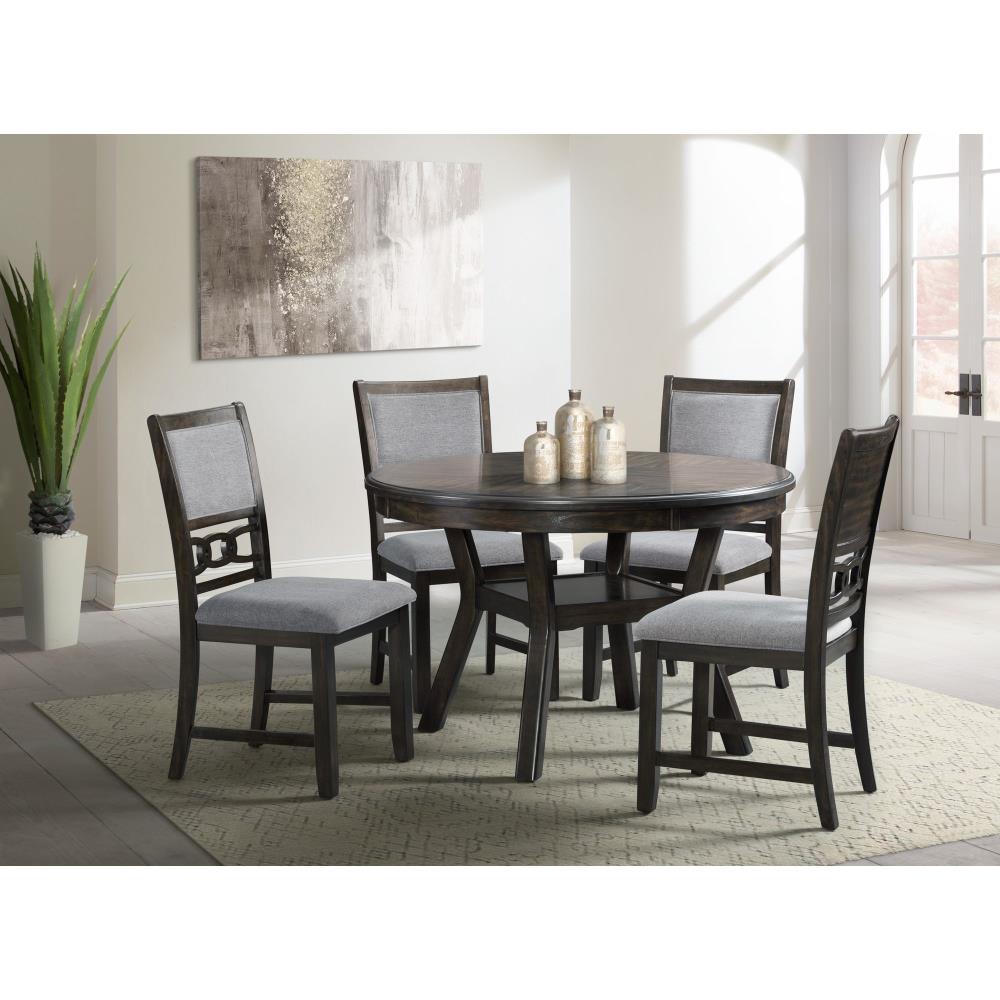 Taylor Walnut Transitional Dining Room Set with Round Table (Seats 4) in Brown | - Picket House Furnishings DAH5005PC