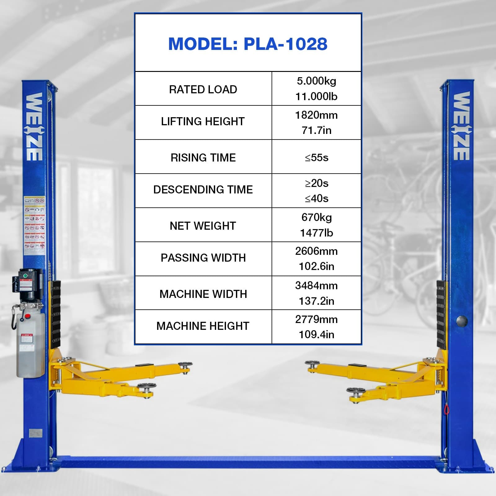 WEIZE PLA-1028 Vehicle-Lifts - View #5