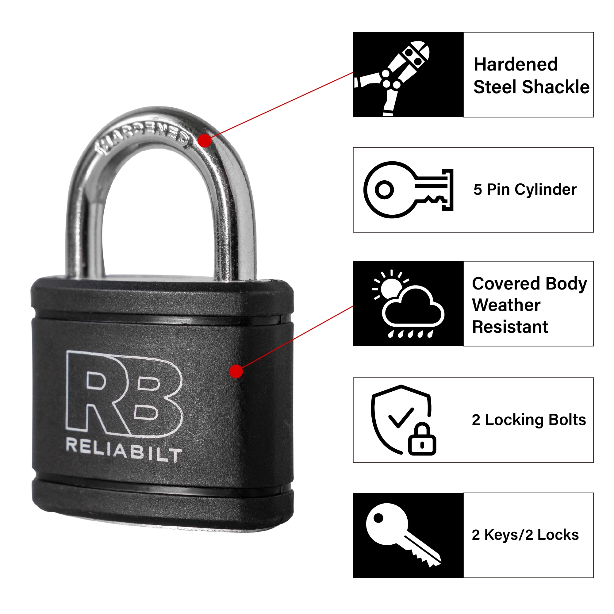 RELIABILT AH35001L Padlocks-Locks-Cables - View #15