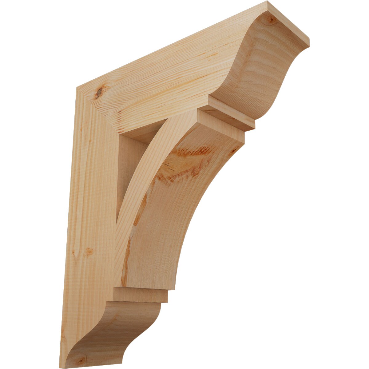 Ekena Millwork BKT06X20X24THR01SDF Thorton traditional smooth 5-1/2-in x 20-in x 24-in Douglas fir Brown Wood Standard bracket