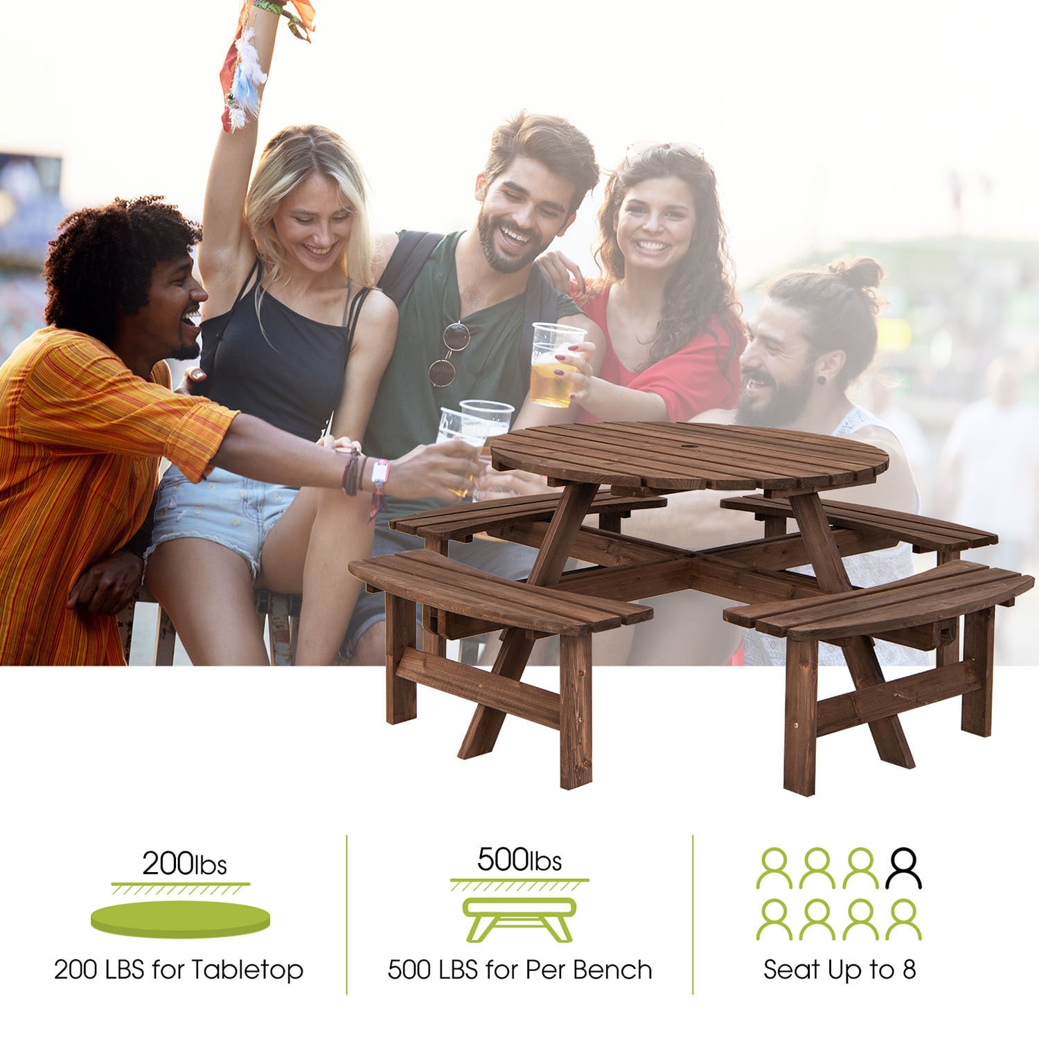 Clihome CL-70444+ Picnic-Tables - View #8