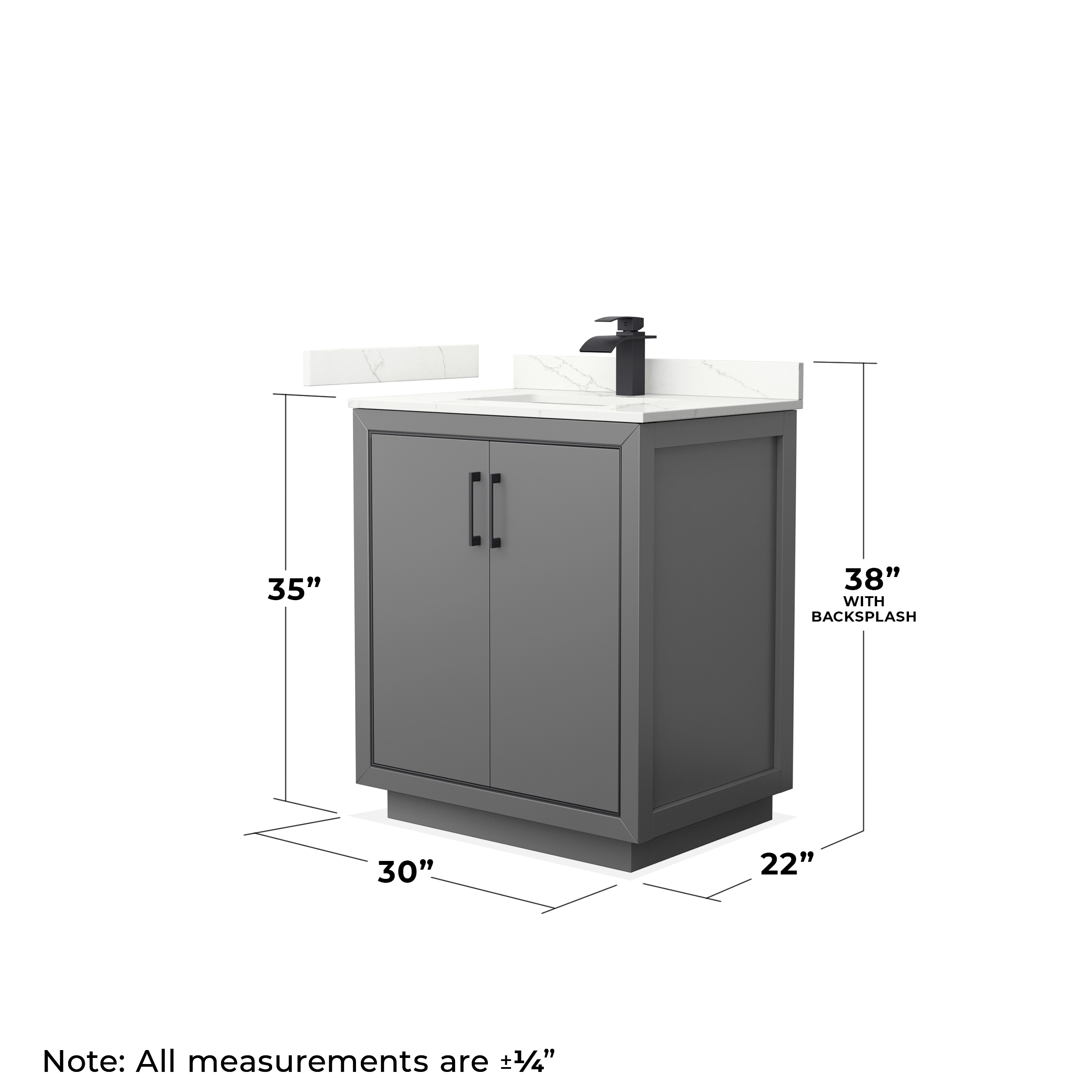 Wyndham Collection WCF111130SGBGTUNSM24 Bath-Vanity-Combo - View #6