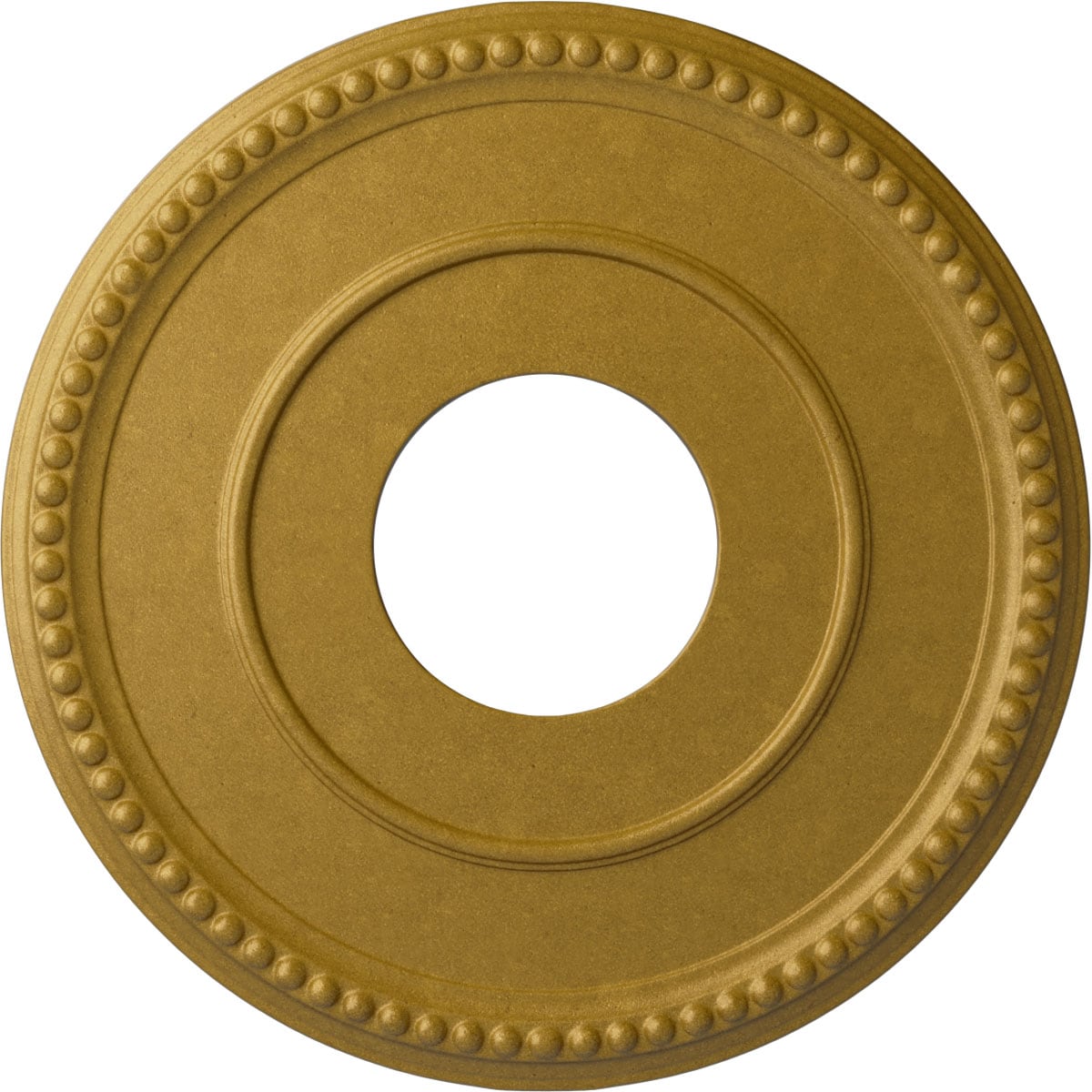 Ekena Millwork CM12BRPGS Bradford 12.5-in W x 12.5-in L Painted Pharaohs Gold Polyurethane Whole Ceiling Medallion