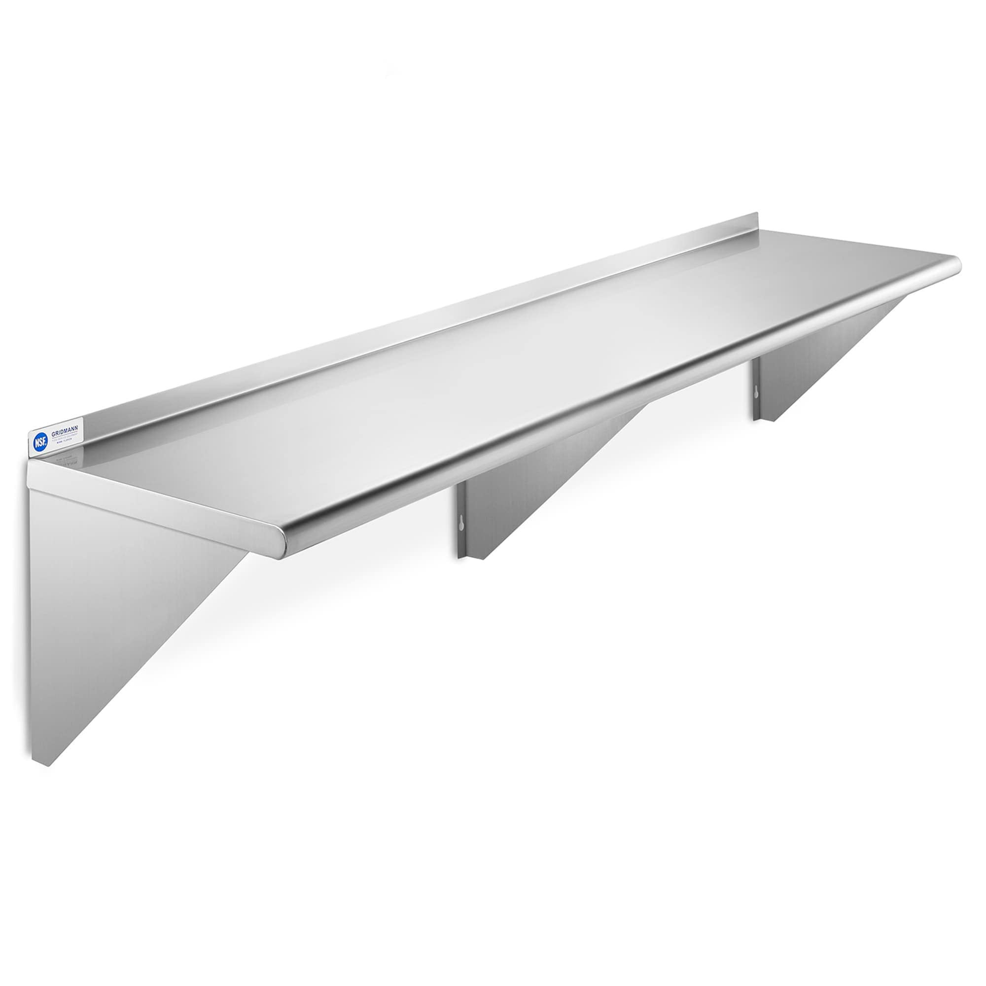 GRIDMANN GR63-1472. 72 x 14-in NSF Stainless Steel Wall Mount Shelf