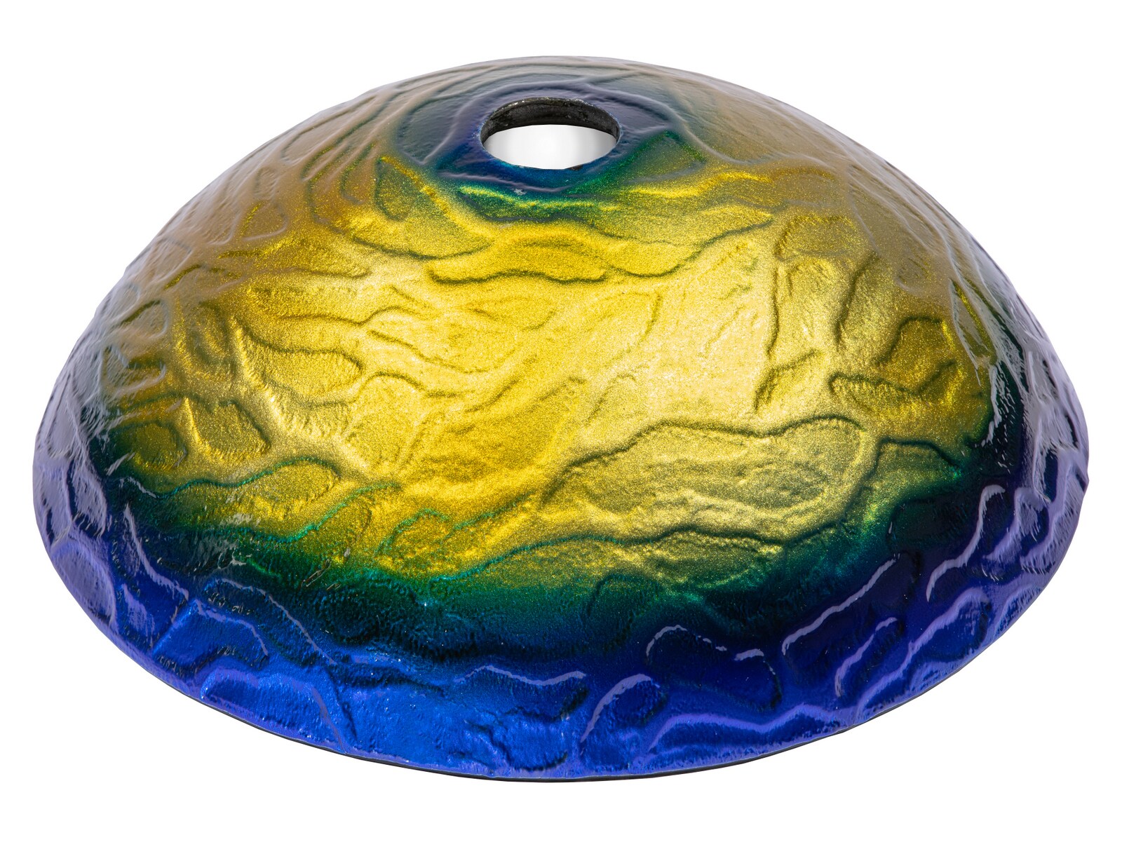 14.25'' Blue and Yellow Glass Vessel Sink