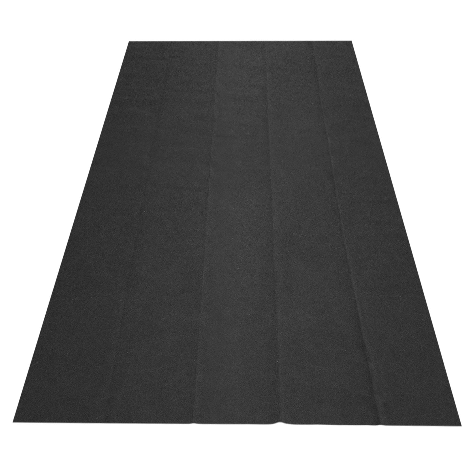 AutoFloorGuard  AFG8018 17 Foot x 7.3 Foot Golf Cart Medium Size Garage Carpet Containment Mat with Stay-Put Corners and Anti-Slip Backing, Black