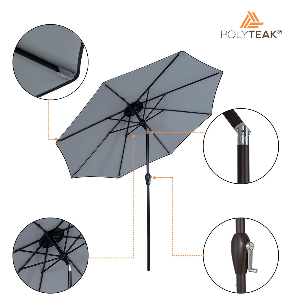 PolyTeak UMBL-11FT-GYC Umbrellas-2 - View #5