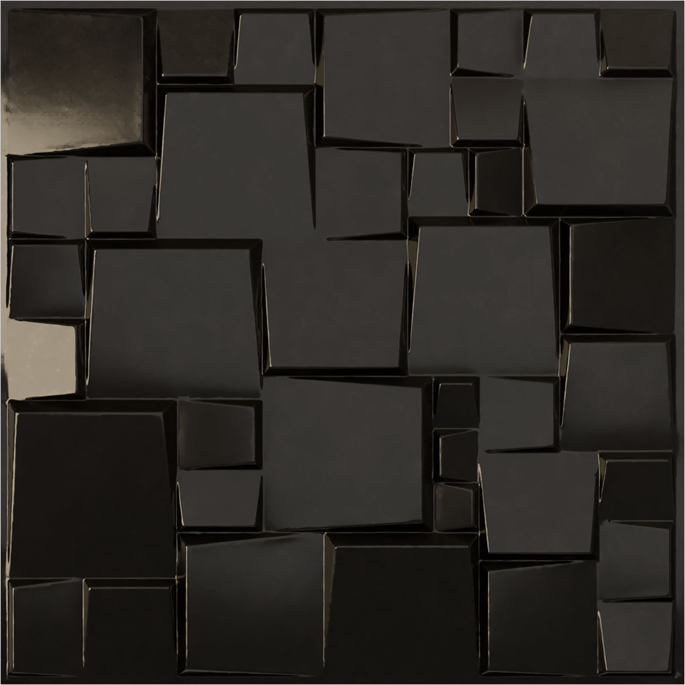 Ekena Millwork WP20X20MSECA 19-5/8-in x 19-5/8-in Embossed Universal Metallic Carbon Mist PVC Wall Panel Abstract