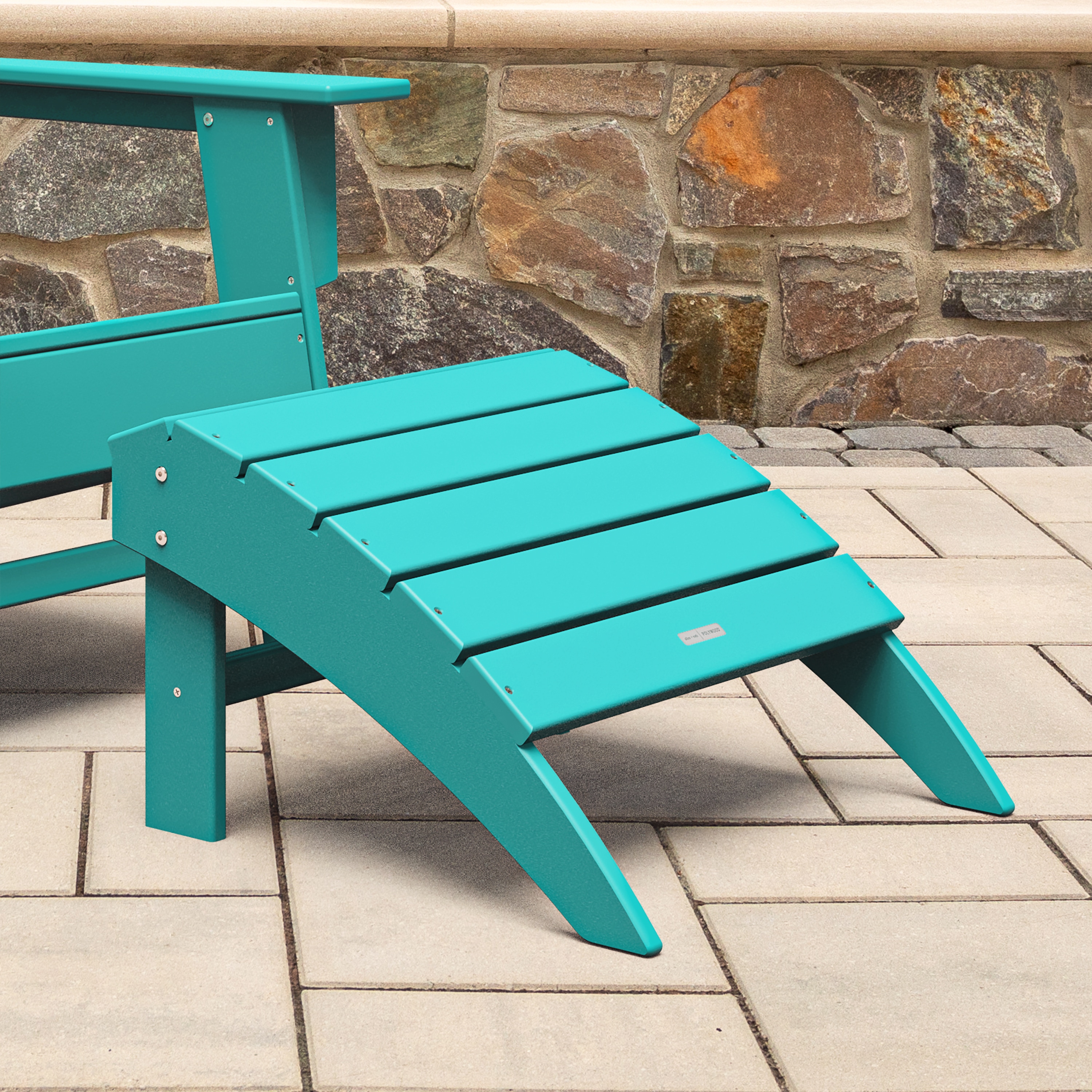 allen + roth by POLYWOOD AROT400-AR Oakport Aruba HDPE Ottoman