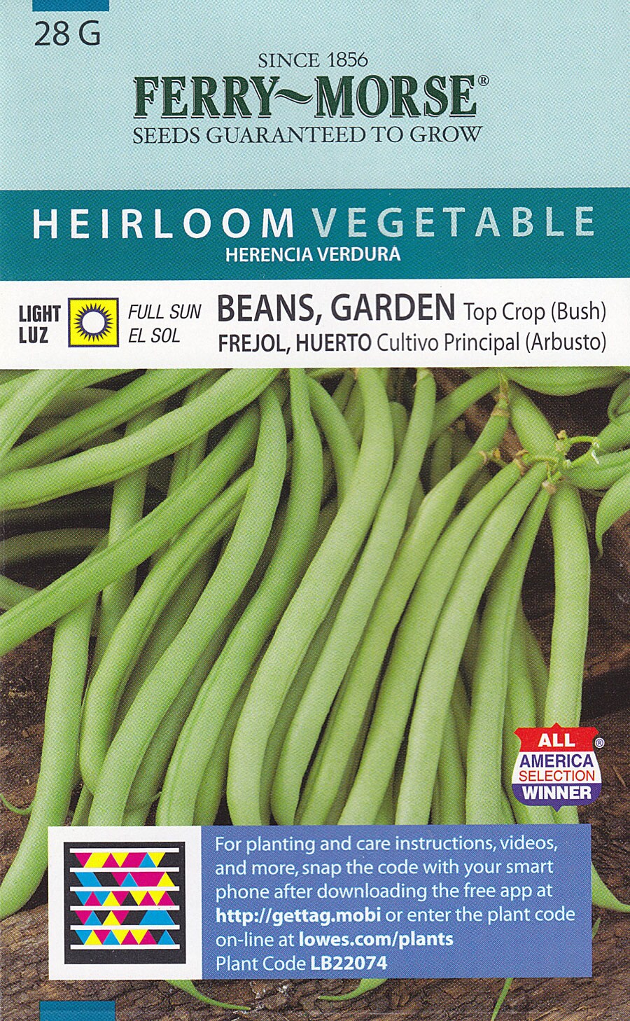 Ferry-Morse Beans, Garden Top Crop (Bush) Vegetable Seed Packet at ...