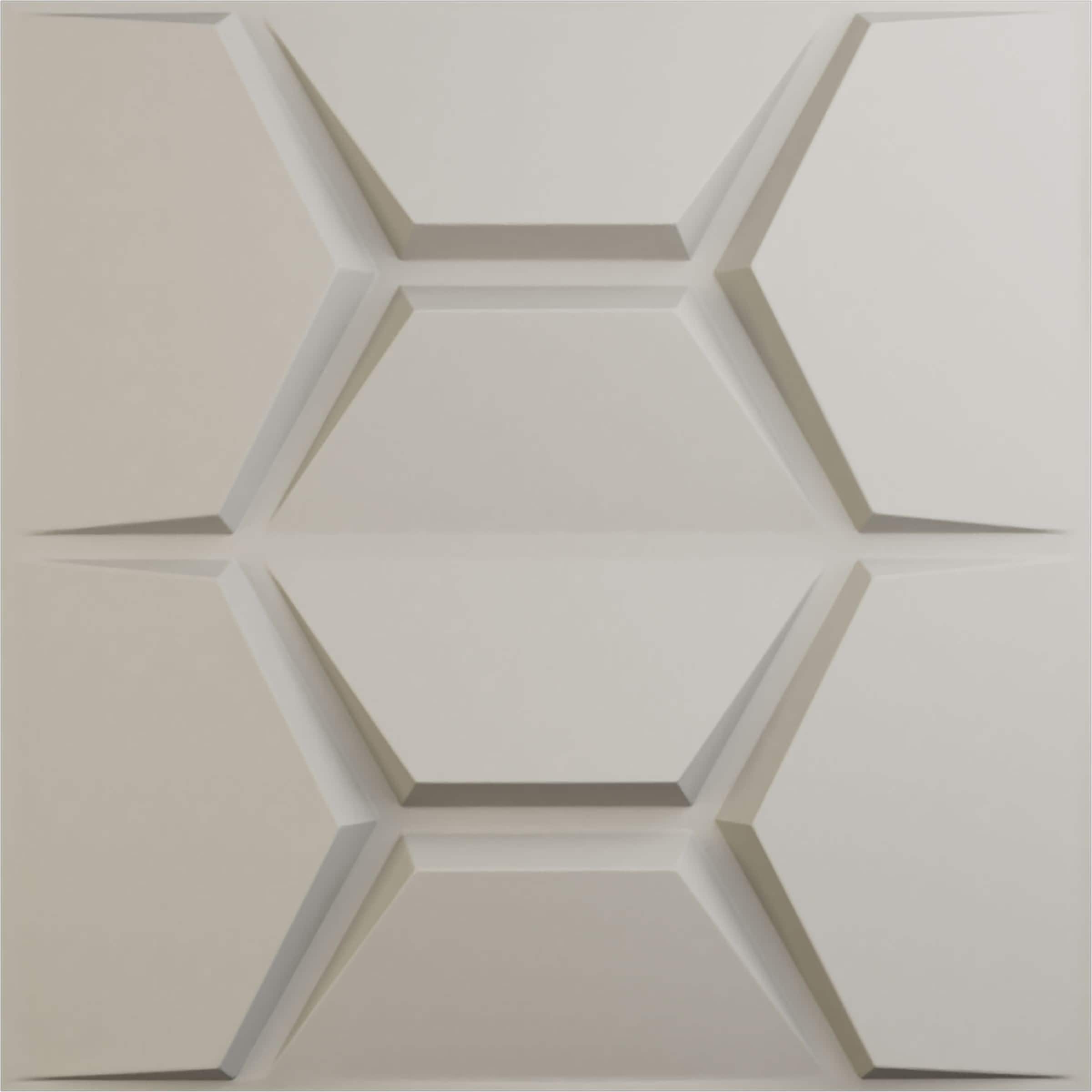 Ekena Millwork WP20X20CYGBW 19-5/8-in x 19-5/8-in Embossed Paintable/Stainable Off-white PVC Geometric Wall Panel ( 2.67-sq ft )