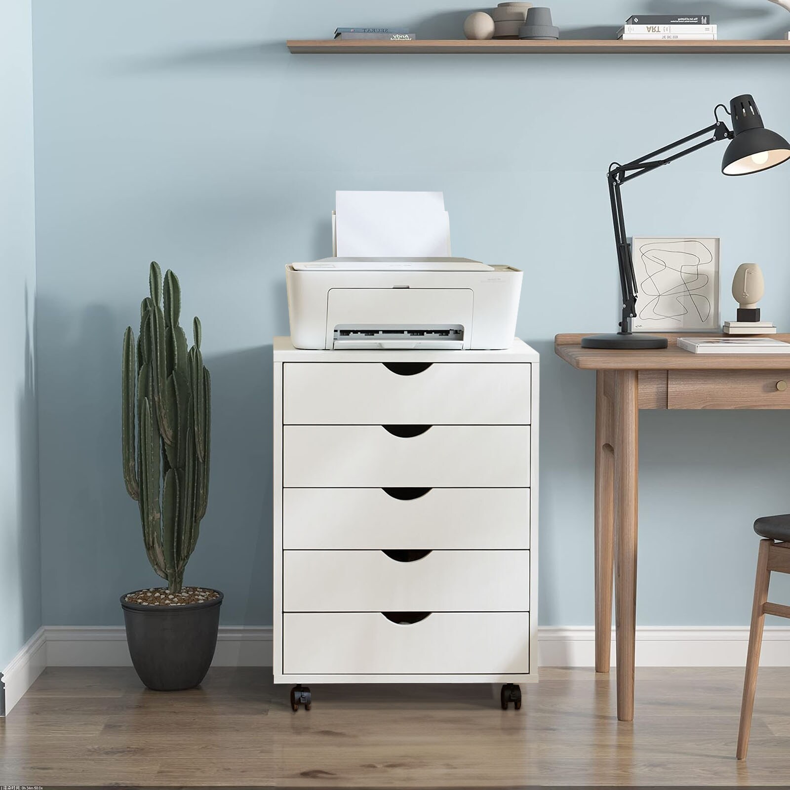 Maocao Hoom White 5-Drawer File Cabinet in the File Cabinets department ...