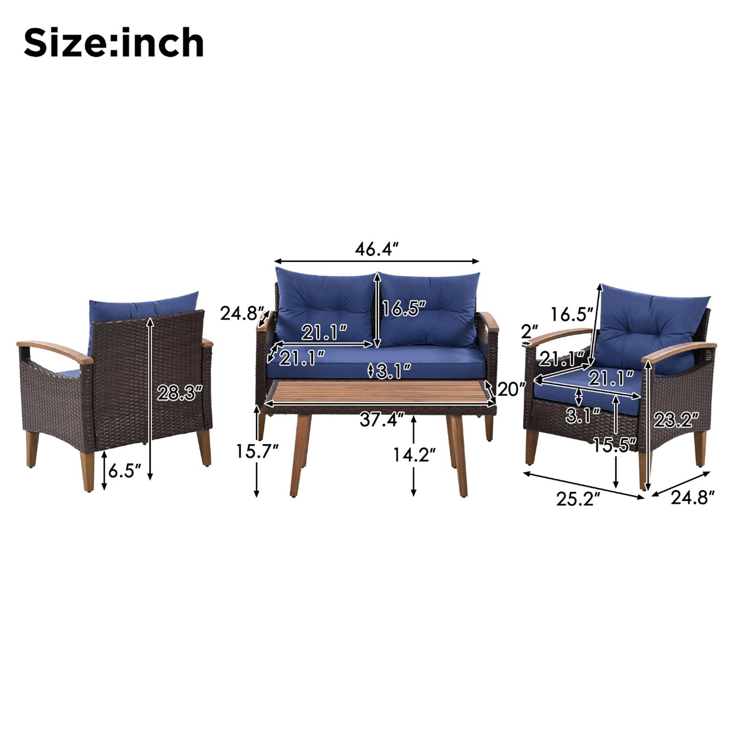 Bybafun YB8400009 Patio-Conversation-Sets - View #10