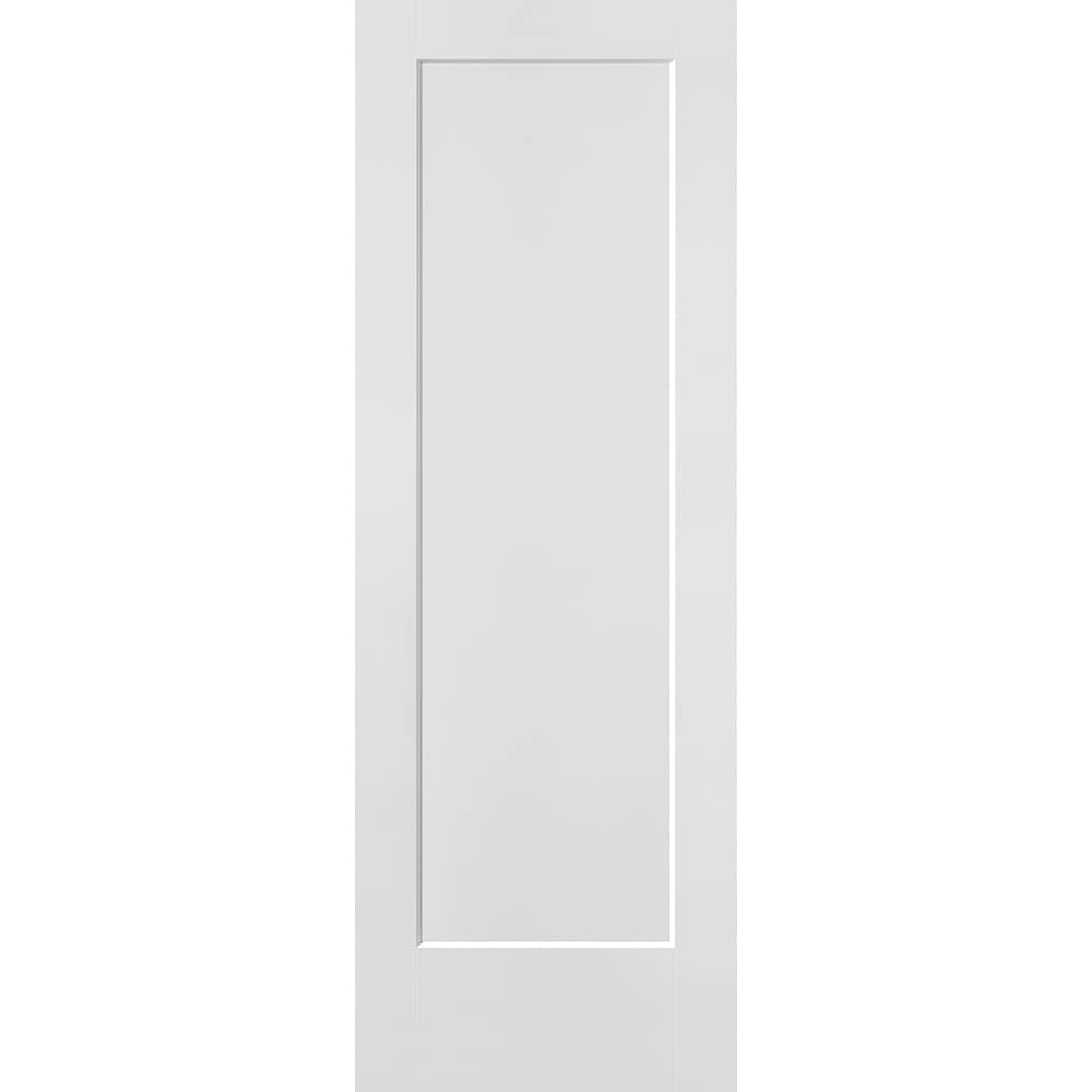 Masonite 1164028 Lincoln Park 28-in x 80-in Primed White 1-panel square Smooth Hollow core Unfinished Molded composite Slab Door
