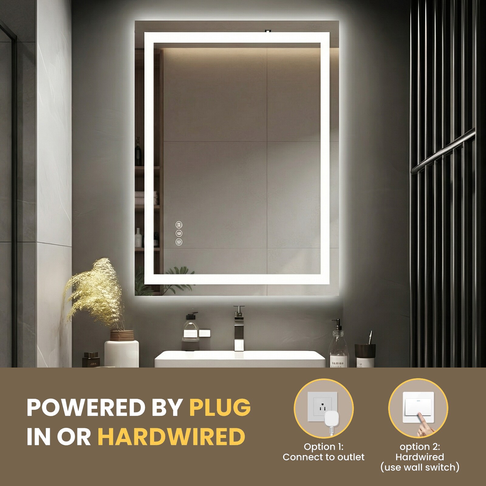 LUXEYARD DS-R-7P490351 Framed-Bath-Mirrors - View #3