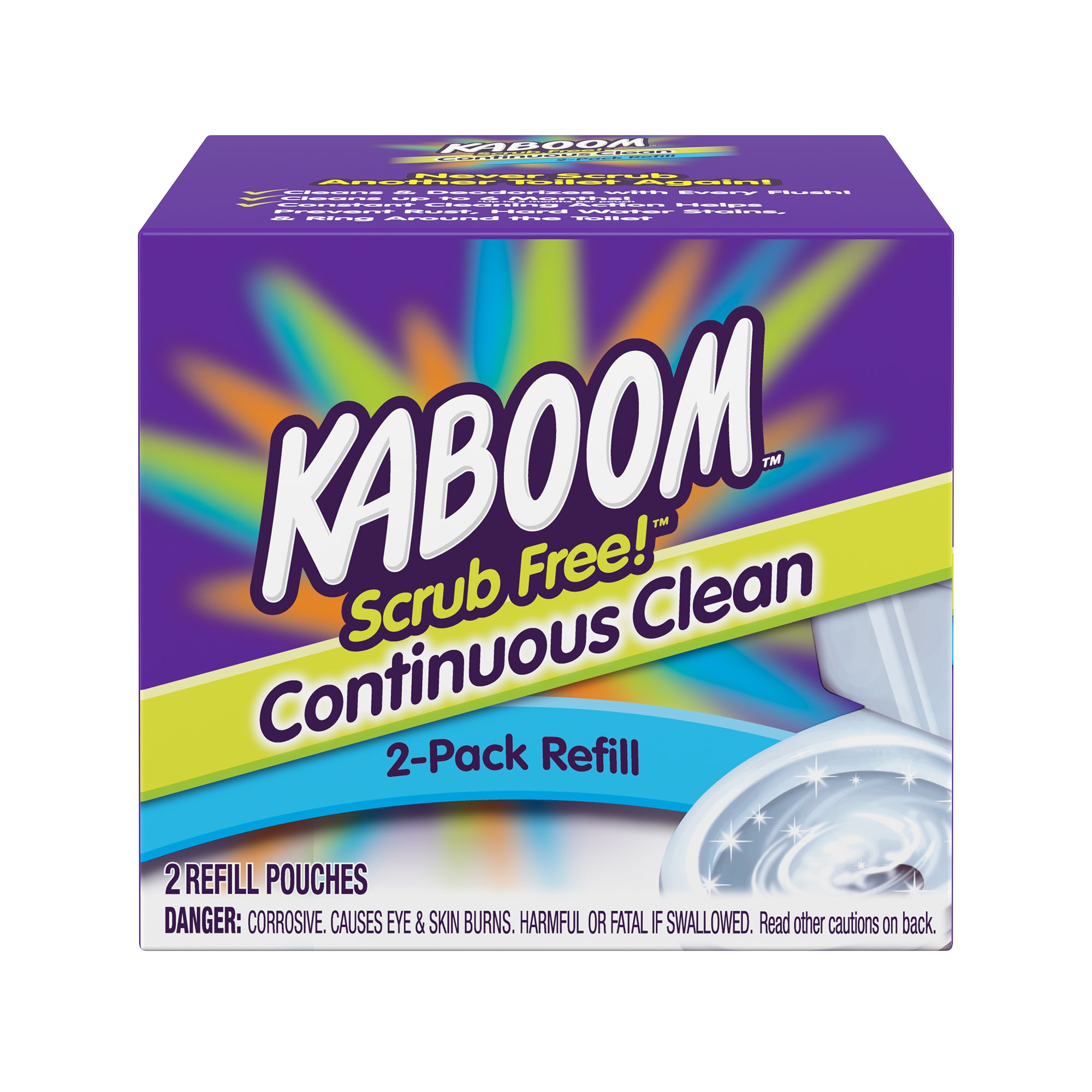 One Minute Review: Kaboom Scrub Free! Toilet Bowl Cleaner System with 2  Refills 