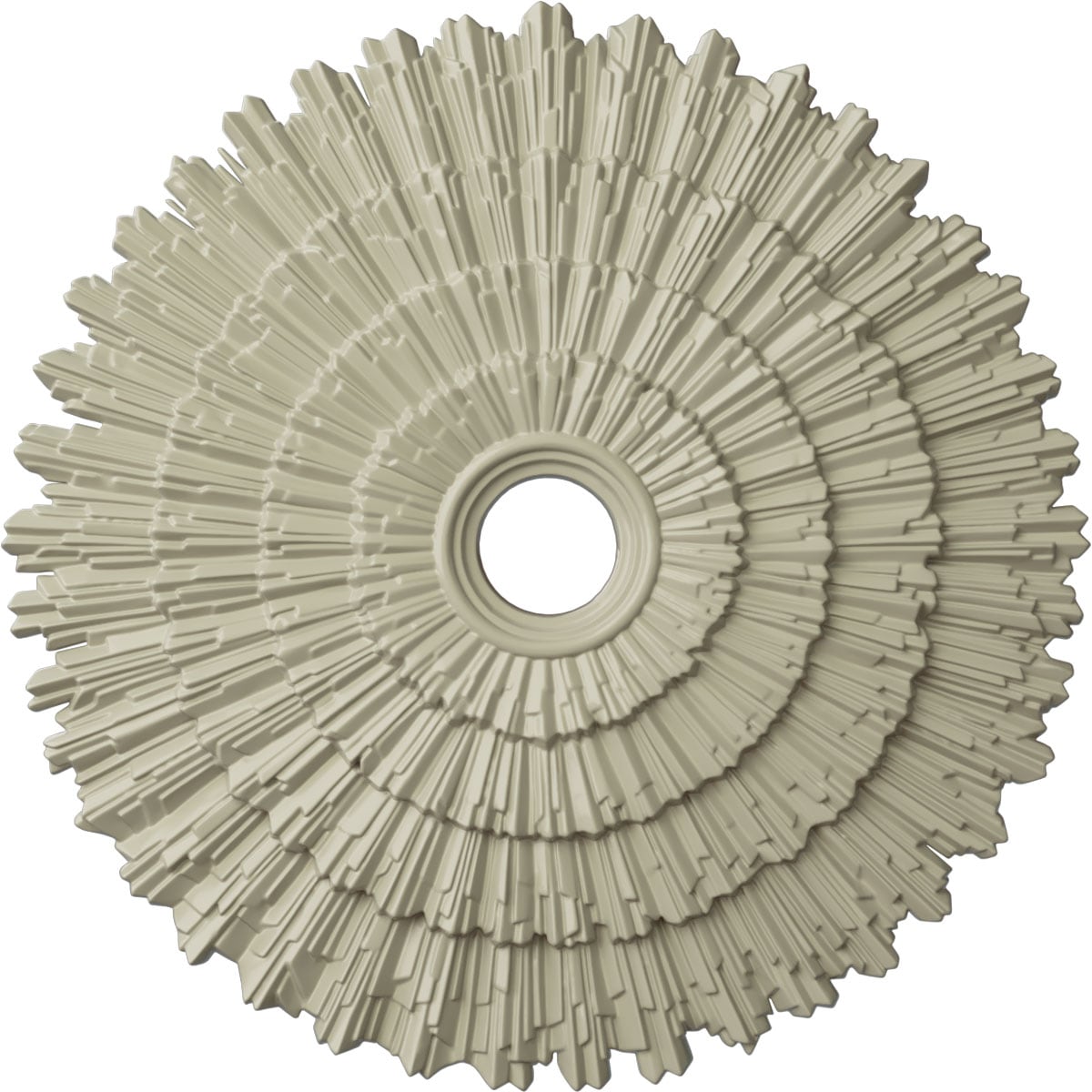 Ekena Millwork CM24ENCYF Eryn 24.75-in W x 24.75-in L Painted Clear Yellow Polyurethane Whole Ceiling Medallion