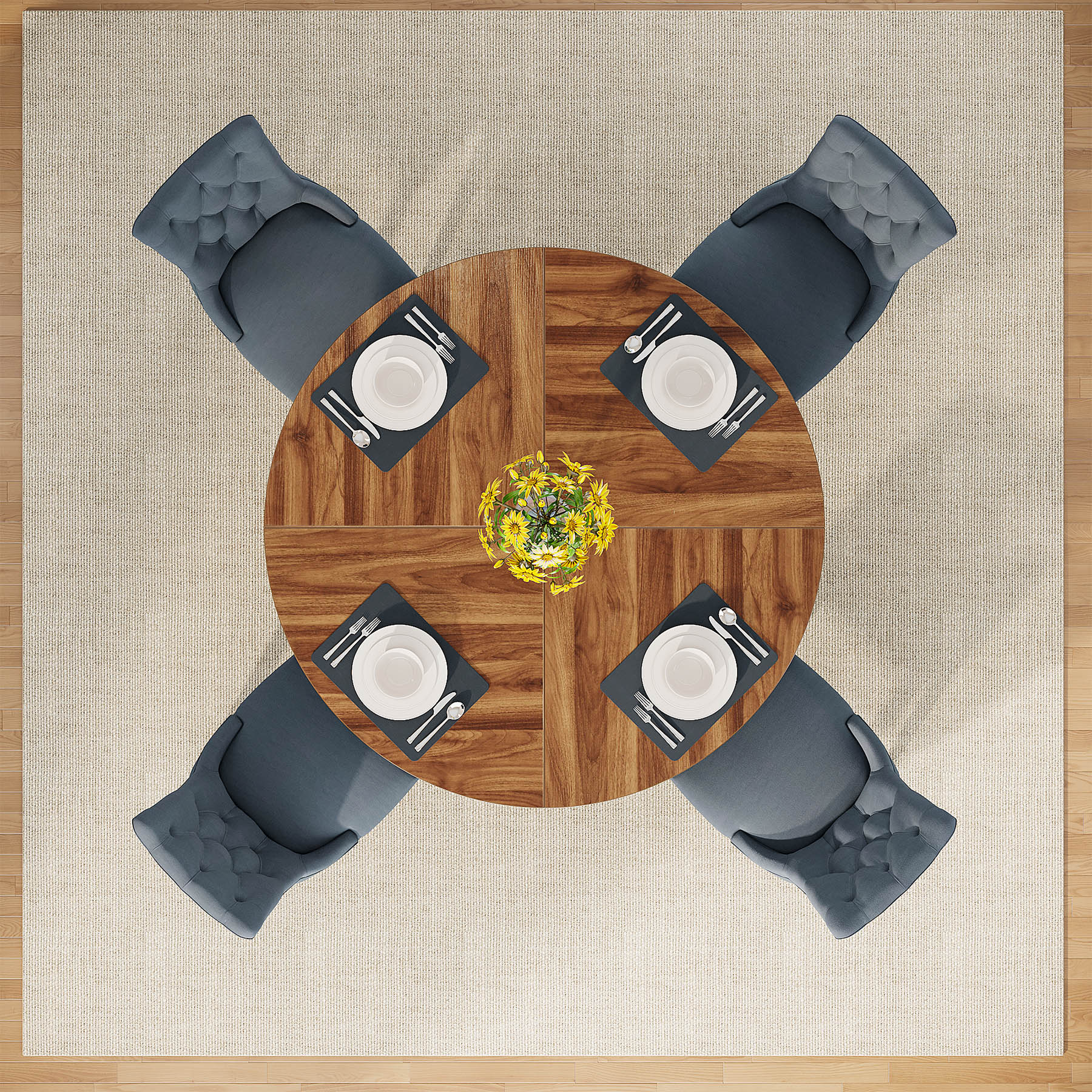 Tribesigns LWFD-XK00740 Dining-Tables - View #12