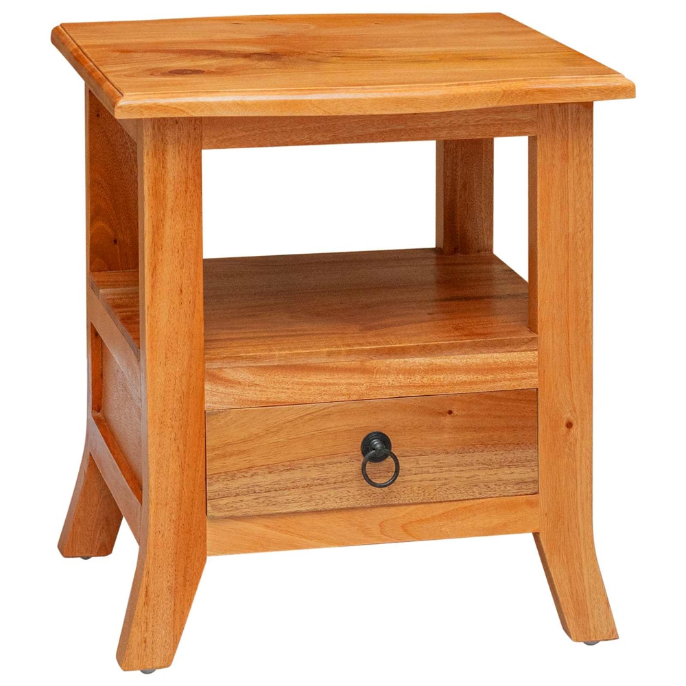 vidaXL  Bedside Cabinet with Drawer Natural 15.75 x 15.75 x 17.91 in