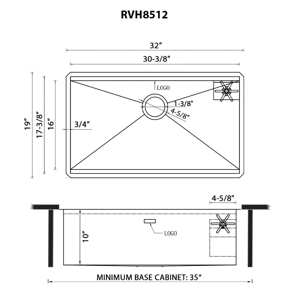 Ruvati RVH8512 Kitchen-Sinks - View #9