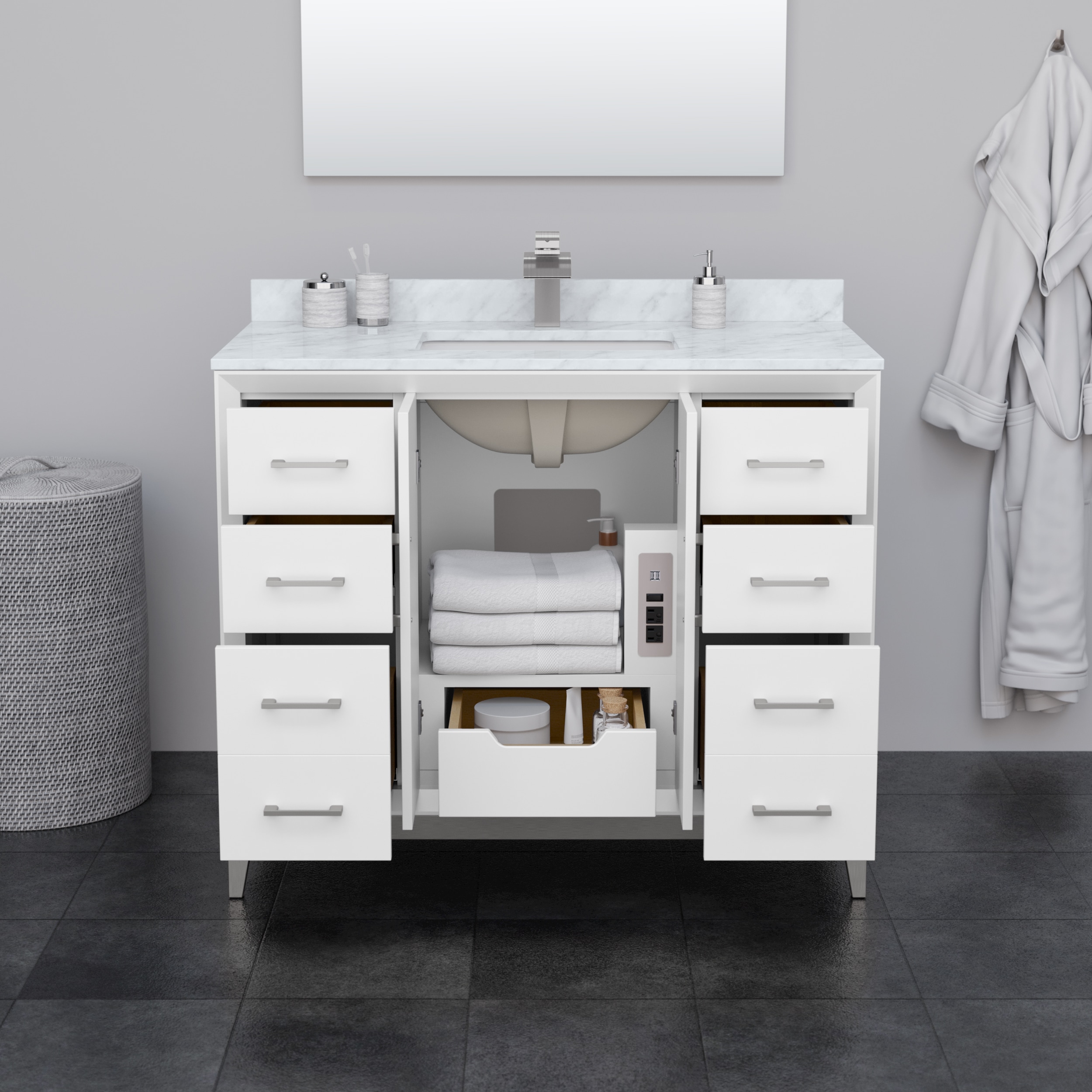 Wyndham Collection WCH818142SWBWCUNSMXX Bath-Vanity-Combo - View #3