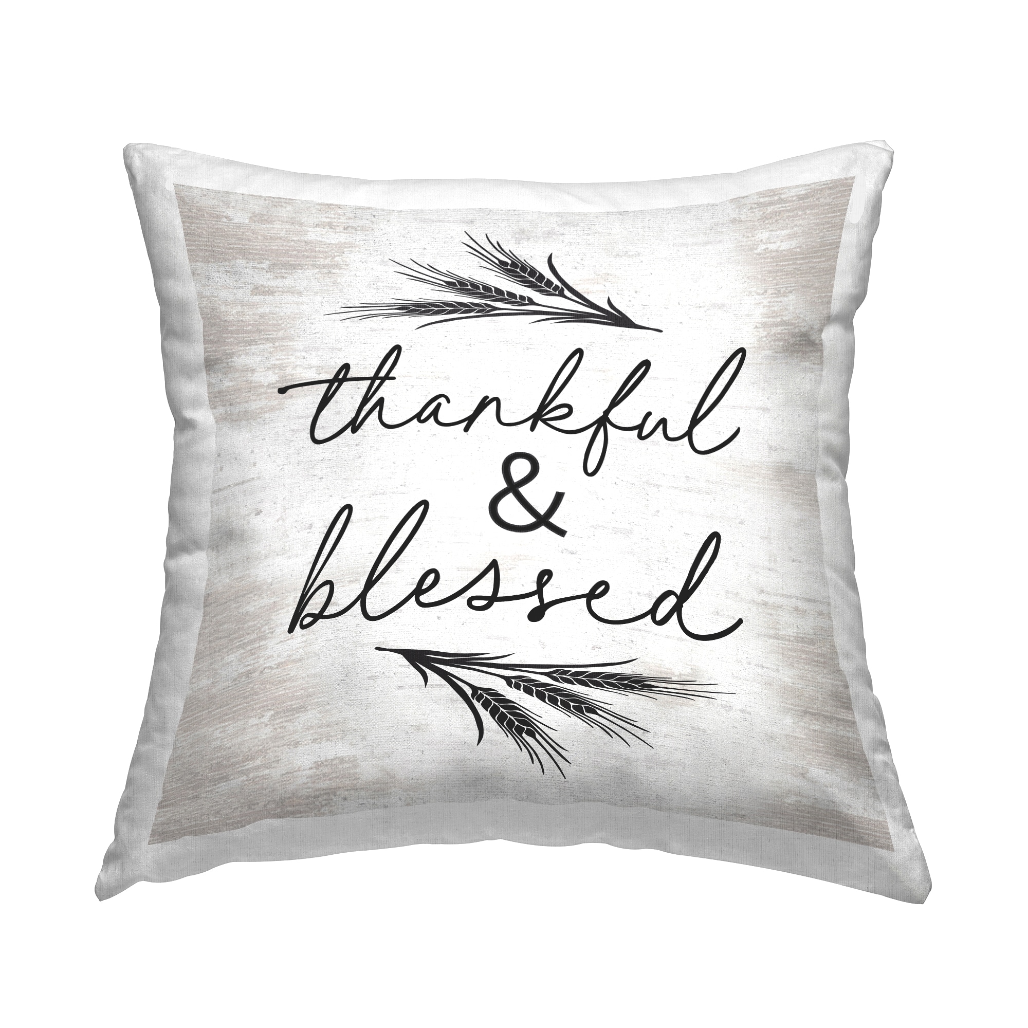 Stupell Industries PLC-238-SQW-18X18 18-in x 18-in Beige Square Indoor Decorative Pillow