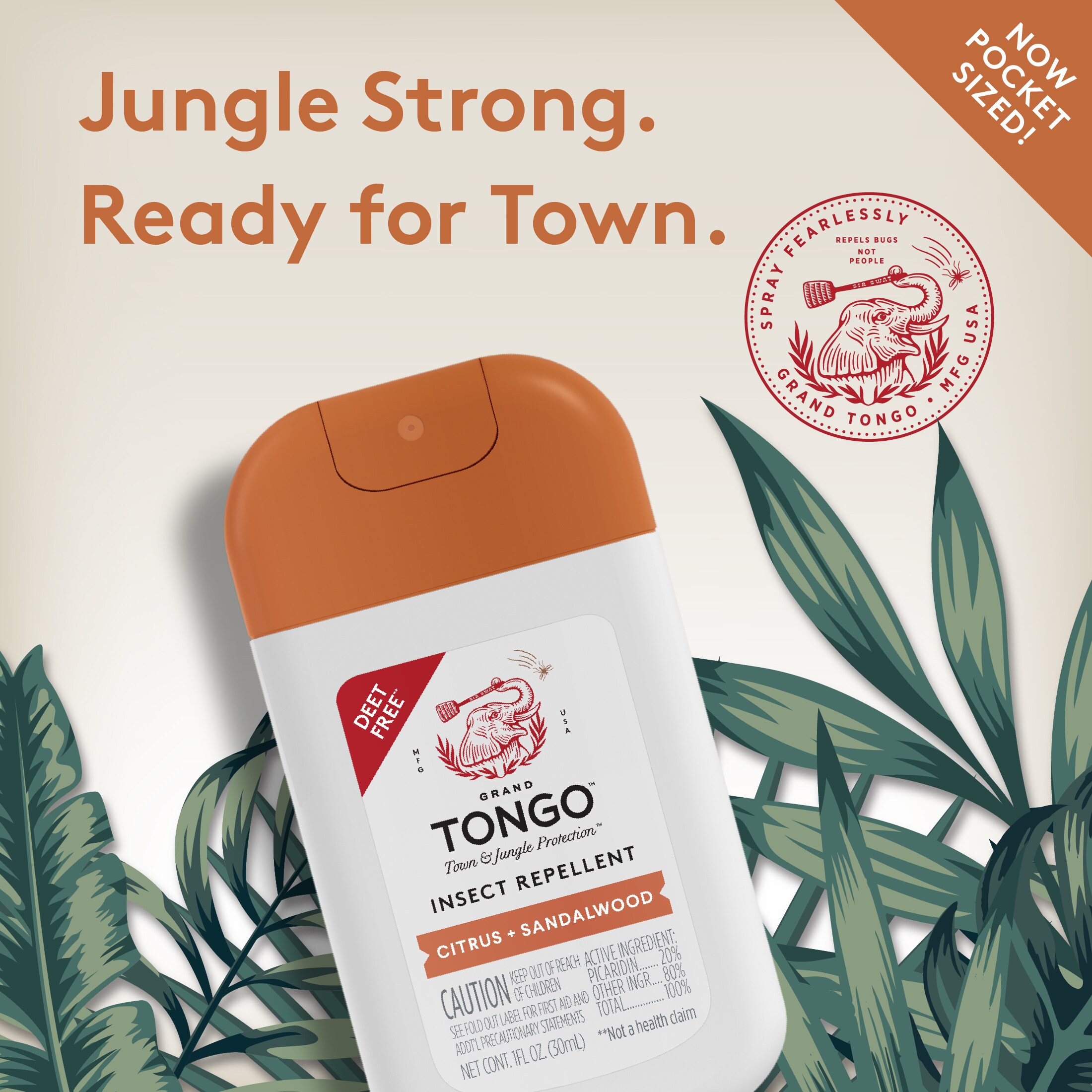 Grand Tongo 1 Ounce(s) Insect Repellent 1 oz, 8-pack Citrus ...