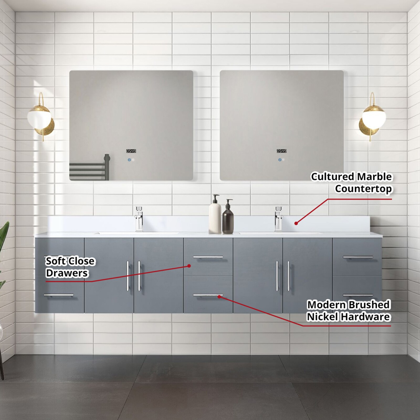 Lexora LVG84DB311 Bath-Vanity-Combo - View #5