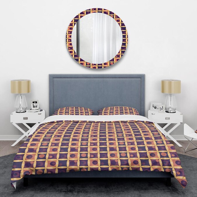 Designart 3-Piece Orange King Duvet Cover Set in the Bedding Sets ...