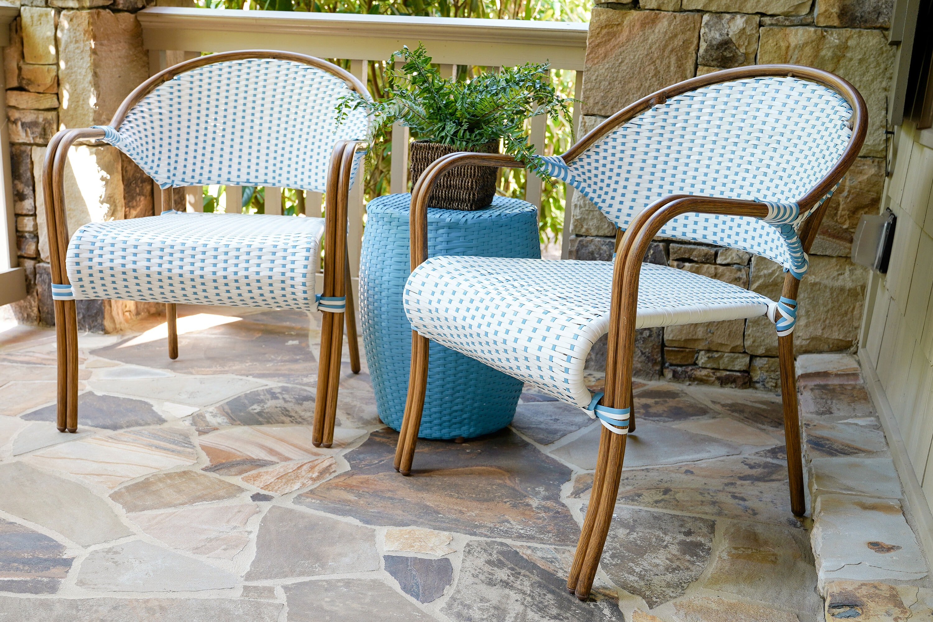 Leisure Made Monticello 3Piece Wicker Patio Conversation Set in the