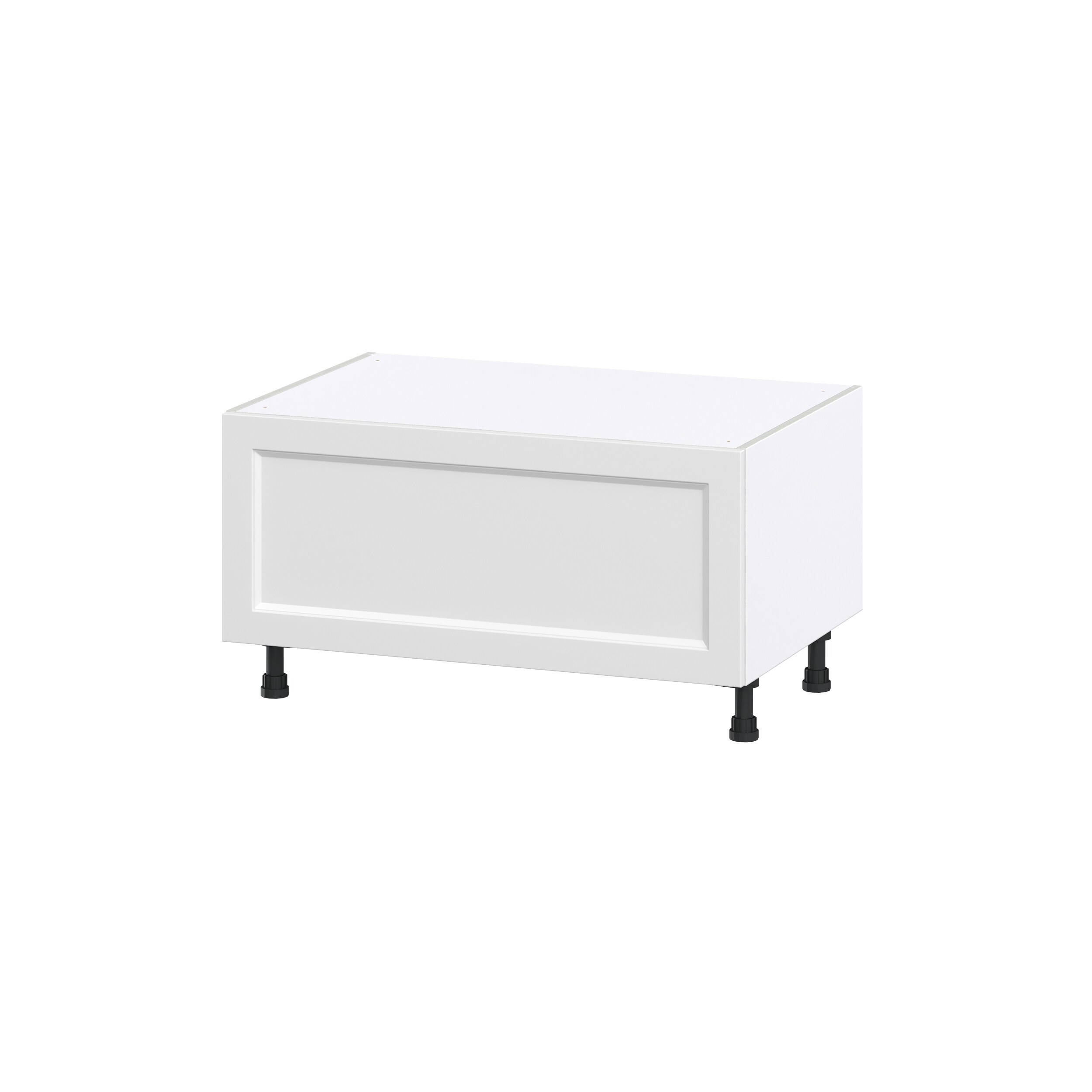 Hugo&Borg Riviera 36-in W x 19.5-in H x 24-in D Bright White 1-Drawer Base Fully Assembled Cabinet