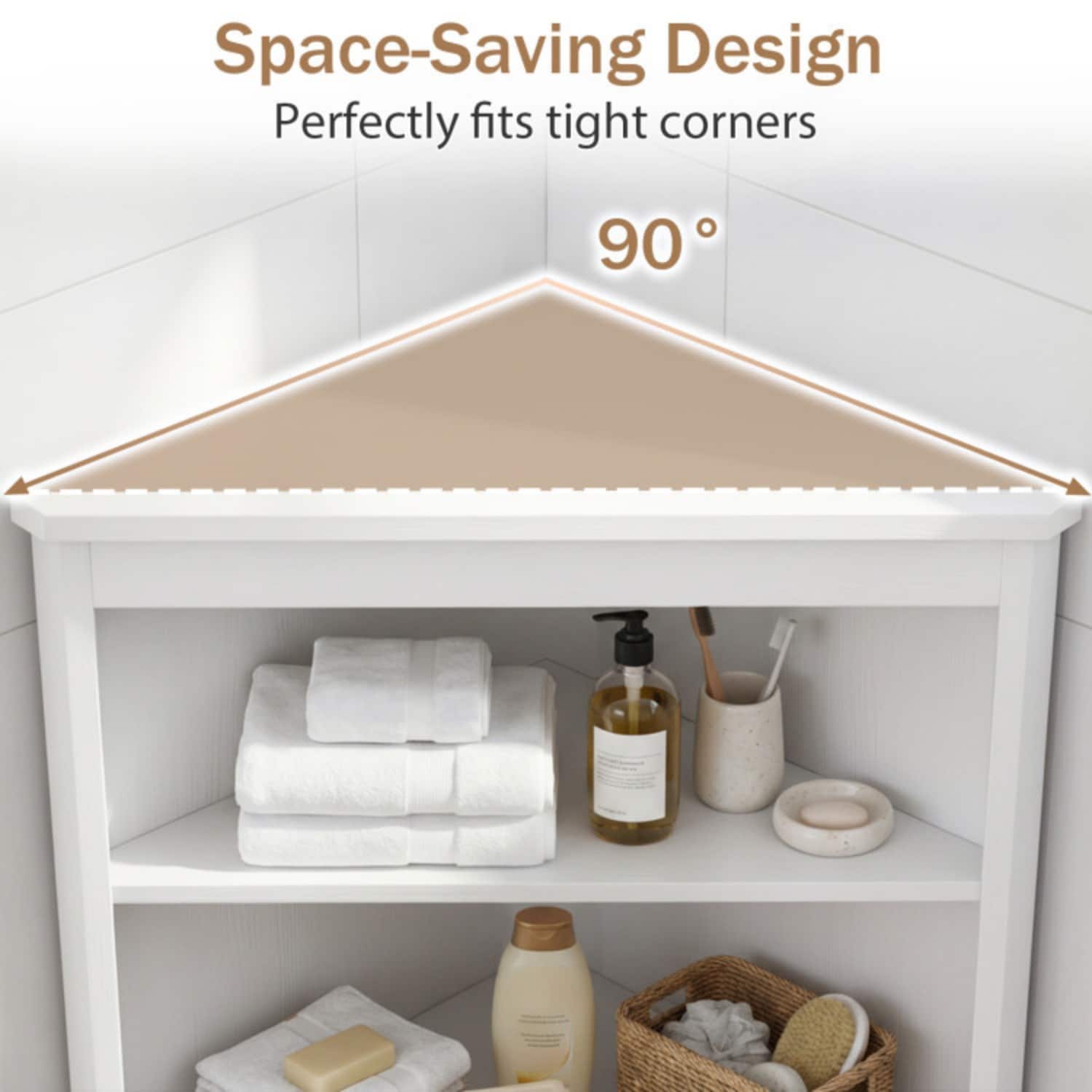Vanityfus VF-BFC13811WH Linen-Cabinets - View #5