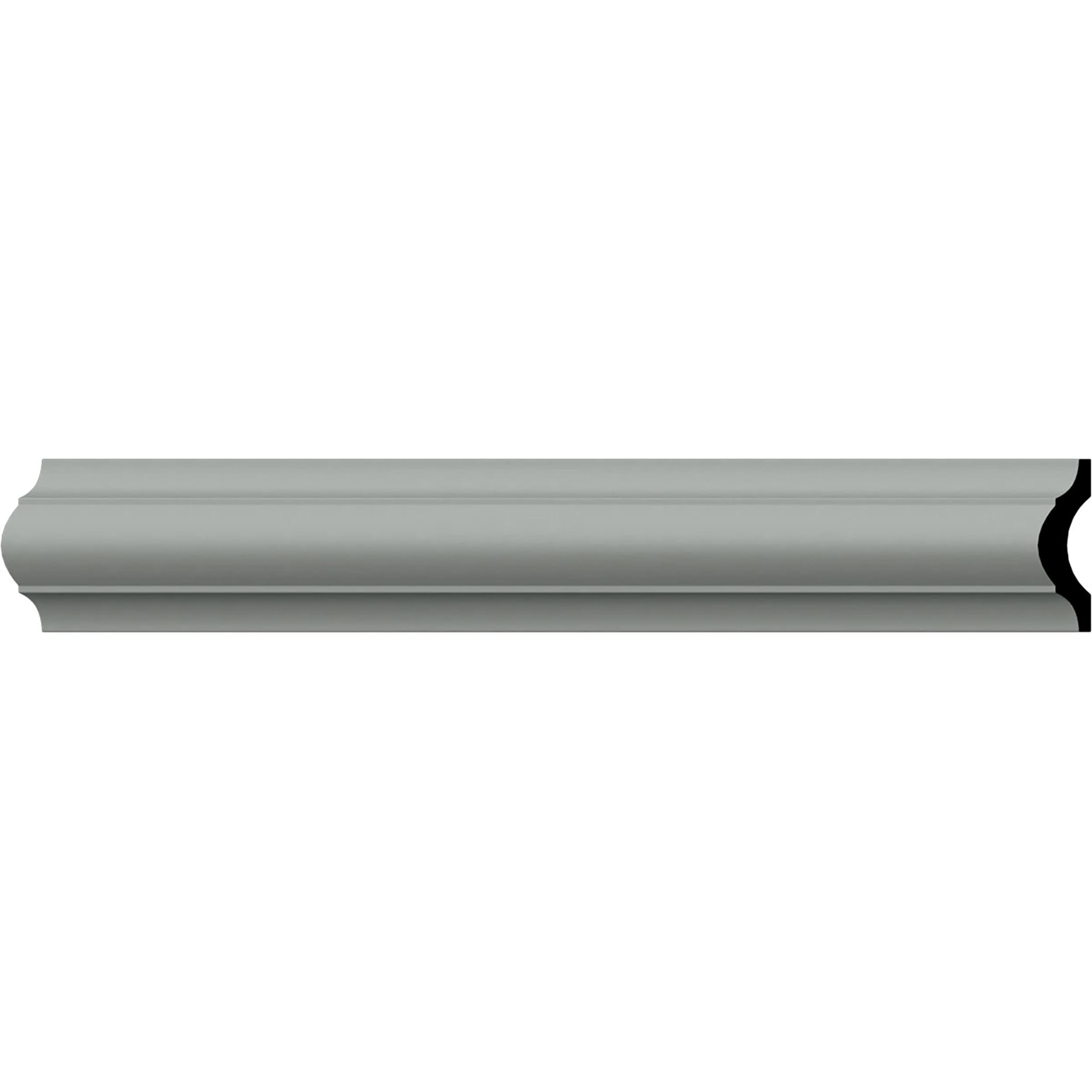 Ekena Millwork PML03X01HE Heaton 3-in x 7-ft 10-1/2-in Primed Urethane 169386 Chair rail Moulding
