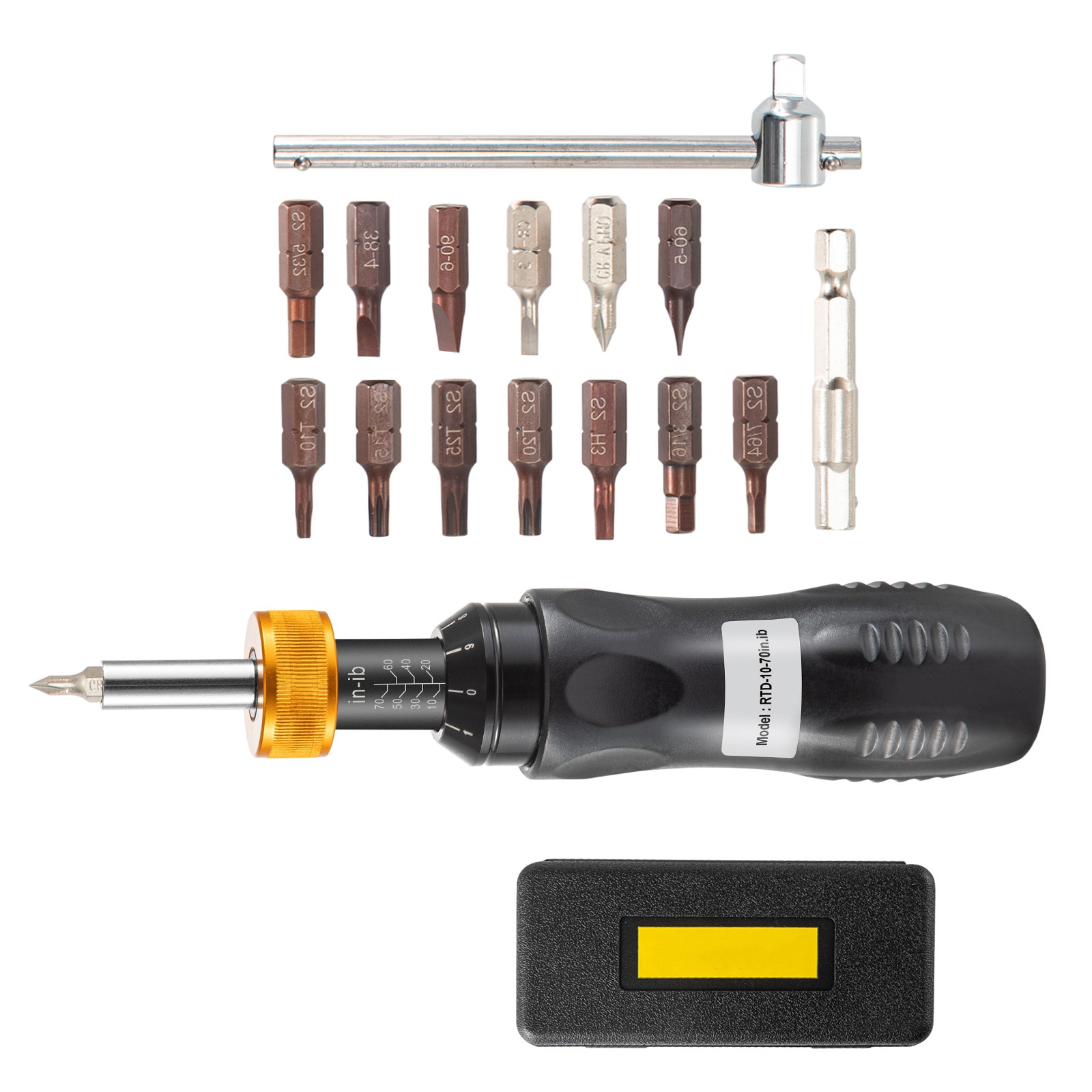 VEVOR SCNJQZBDDWC103393V0 Screwdriver Torque Wrench 17 -Piece 1/4-in 1/4-in Multi-Bit Torque Screwdriver Set