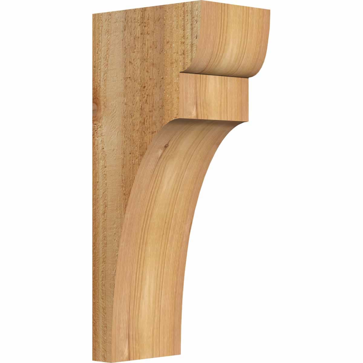 Ekena Millwork COR04X06X14YOR00RWR 4-in x 6-in x 14-in Yorktown Unfinished Western red cedar Wood Paintable/Stainable Corbel