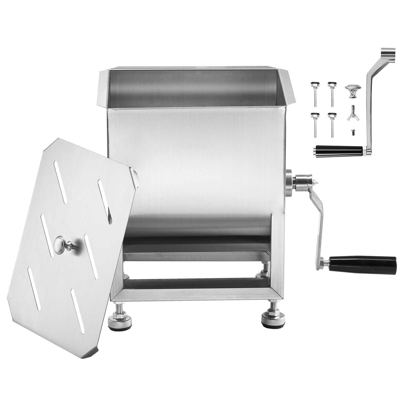 VEVOR RLJBJBKQXKG26A7001V0 Manual Meat Mixer Commercial Medium Grind Stainless steel Manual Meat grinder