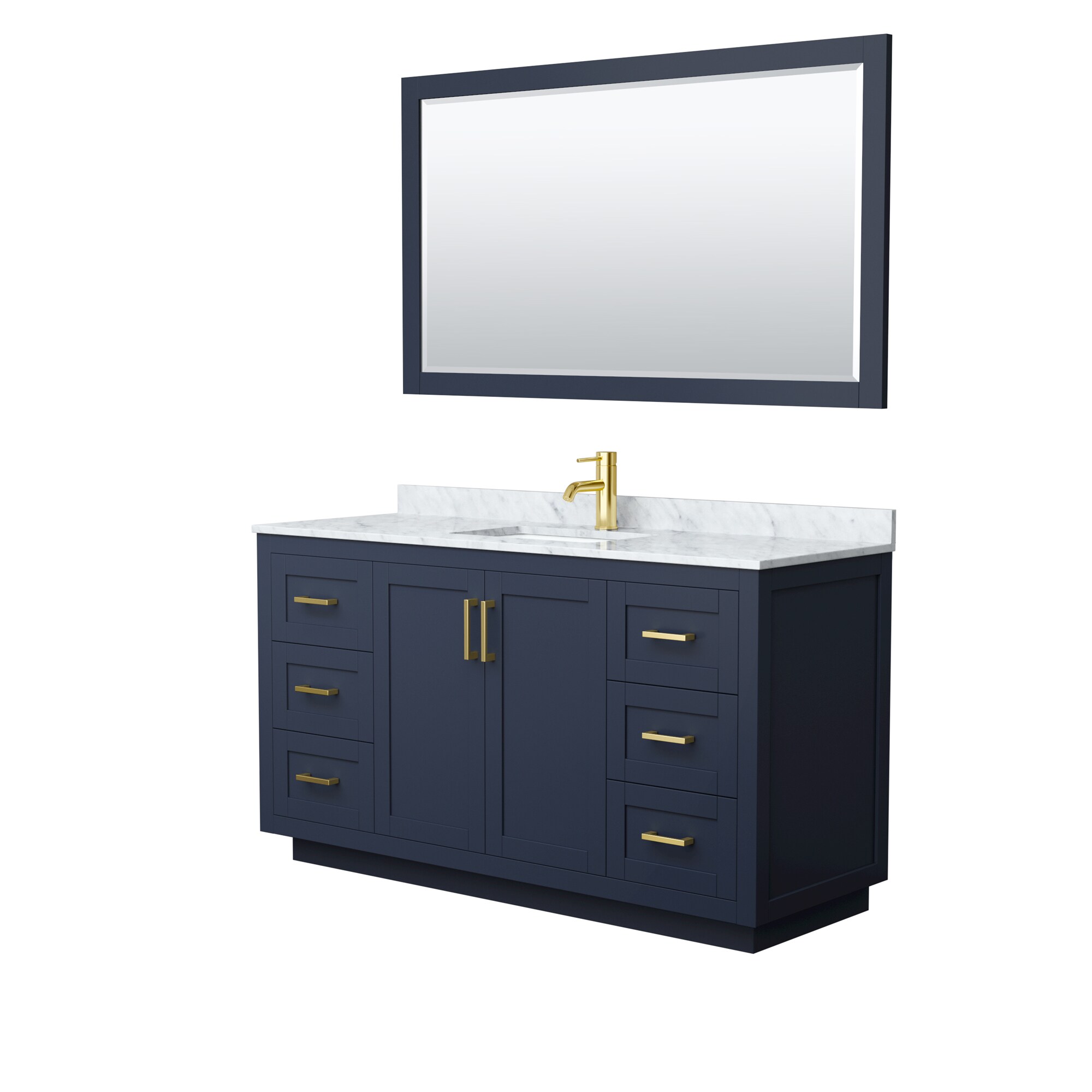 Wyndham Collection WCF292960SBLCMUNSM58 Bath-Vanity-Combo - View #2