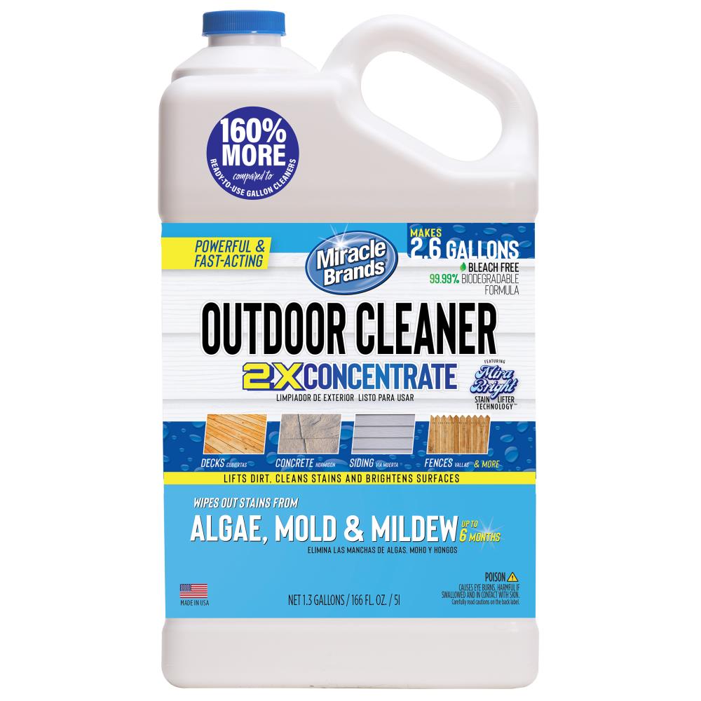 Miracle Brands 1.3-Gallon Mold and Mildew Stain Remover Concentrated  Outdoor Cleaner in the Outdoor Cleaners department at